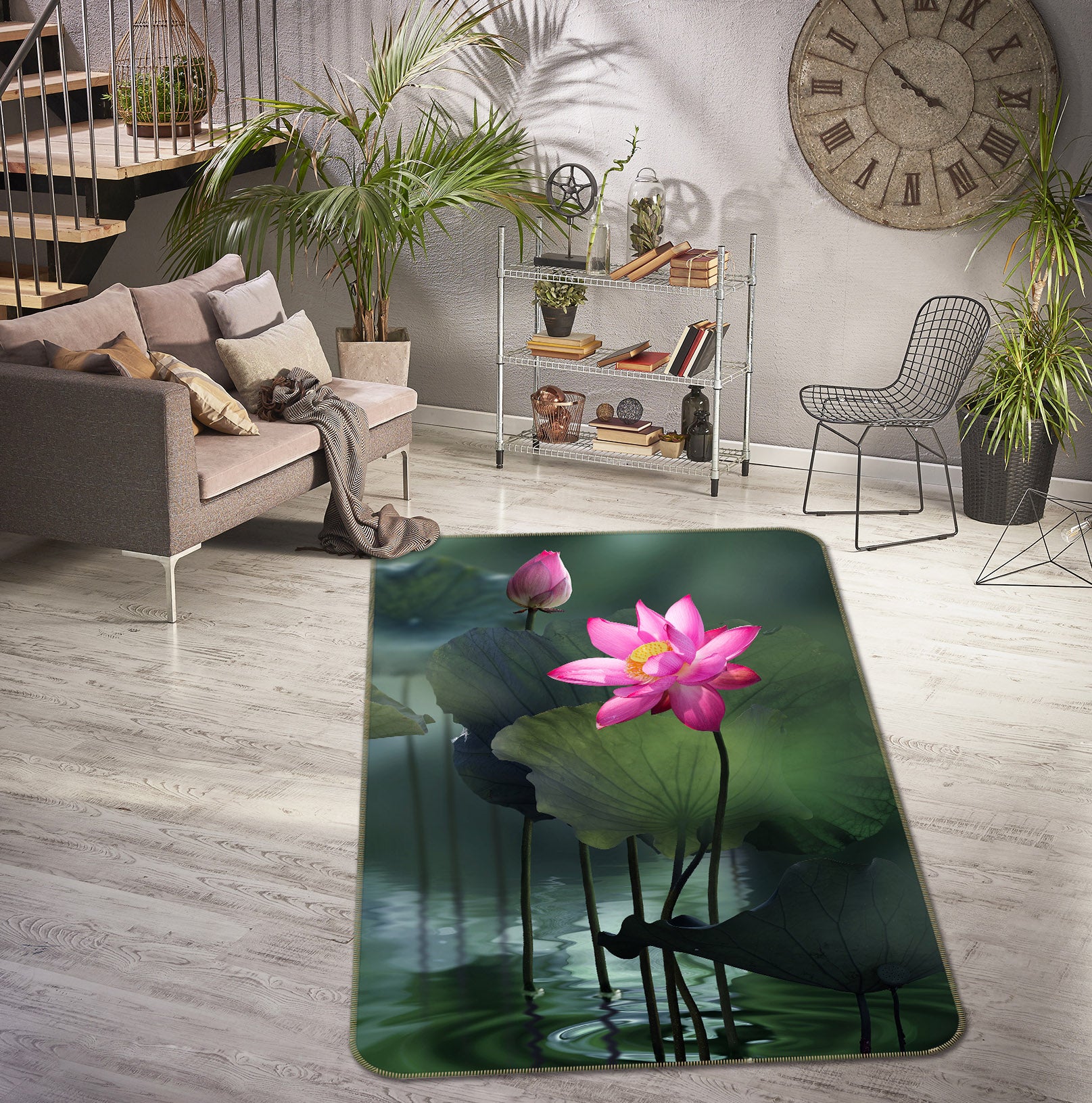 3D Lotus 26108 Non Slip Rug Mat
