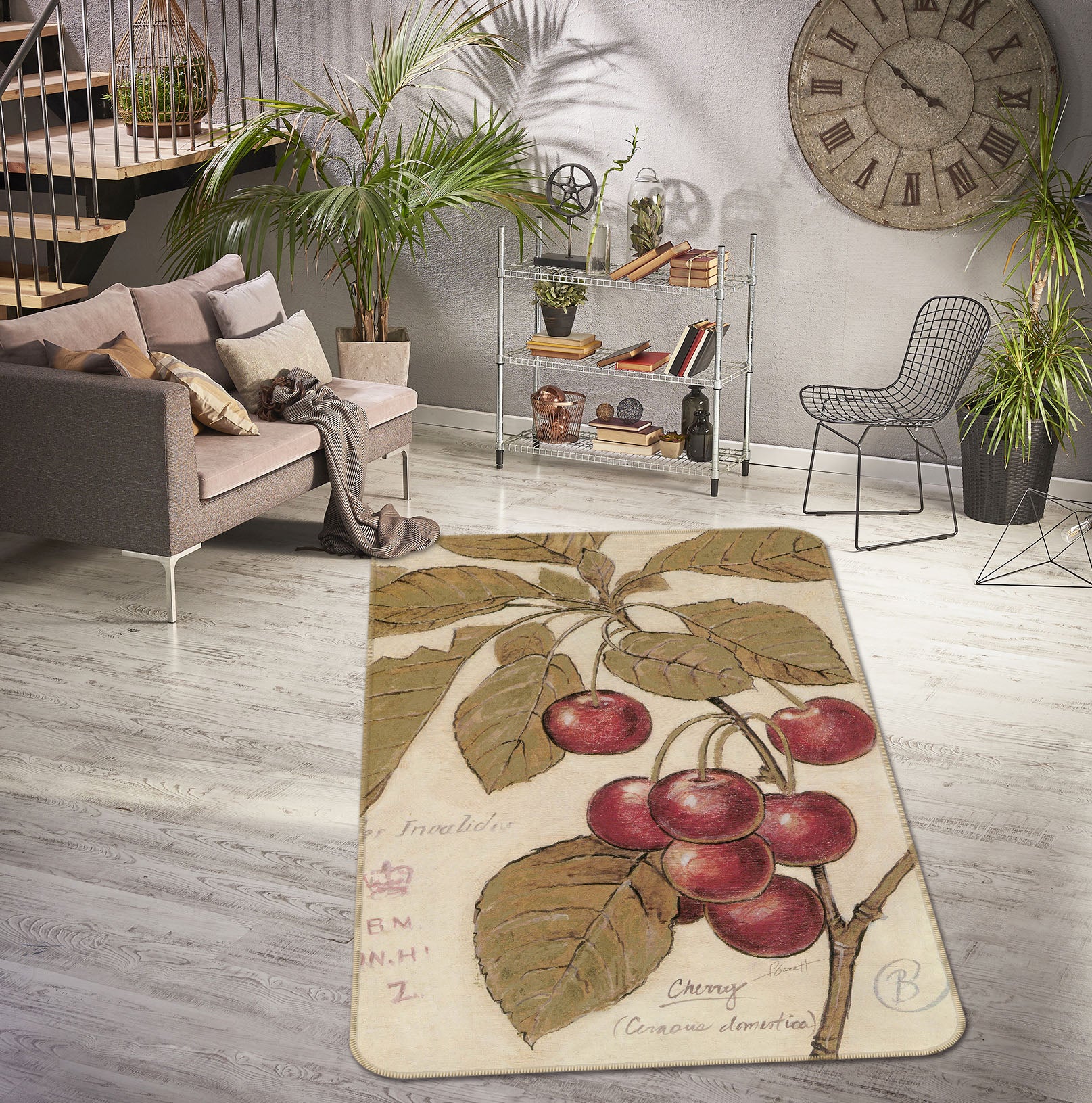 3D Cherry 32174 Non Slip Rug Mat