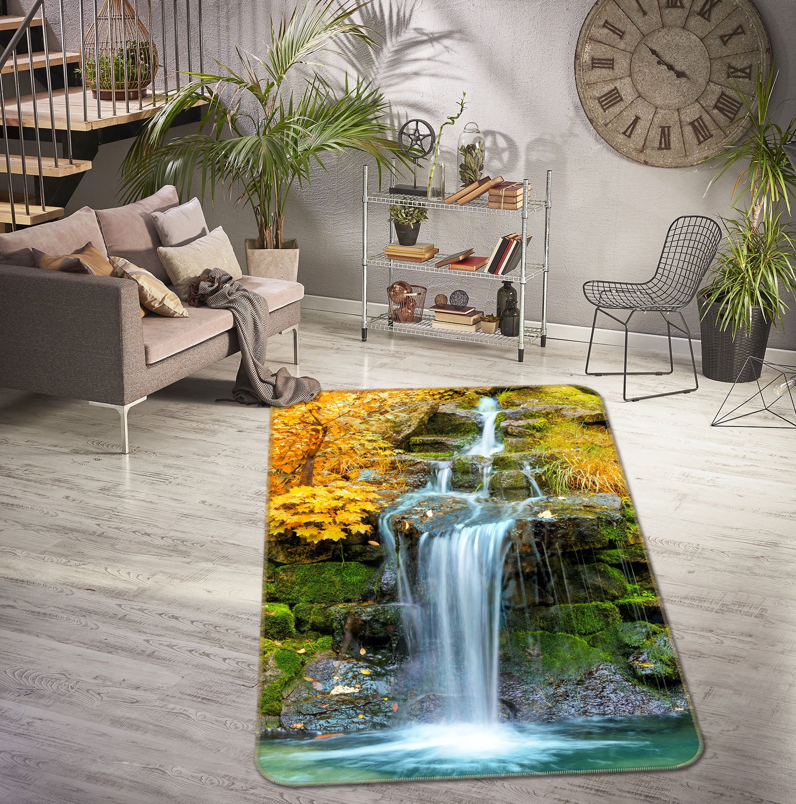 3D Waterfall 26142 Non Slip Rug Mat