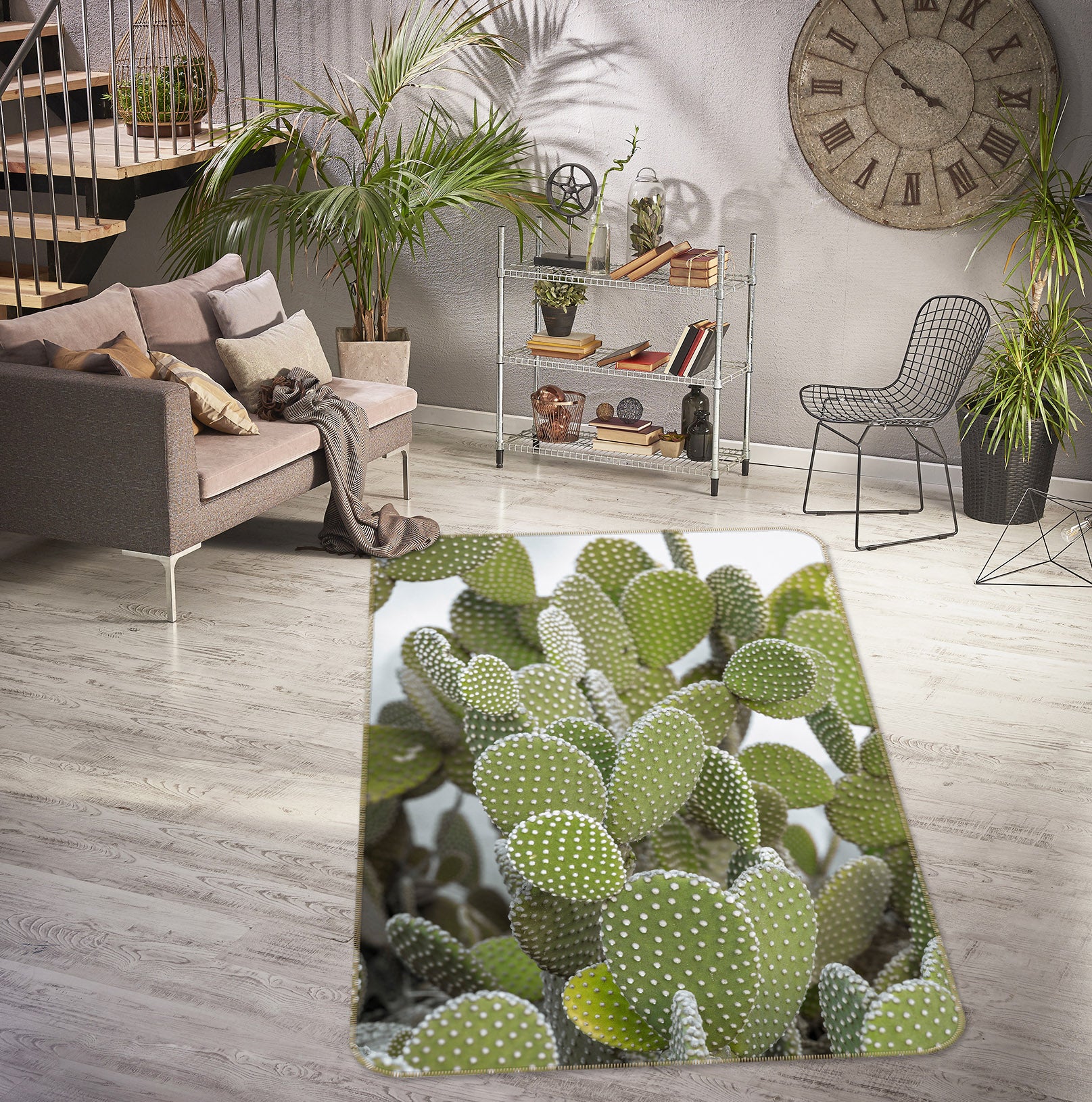 3D Cactus 83296 Assaf Frank Rug Non Slip Rug Mat