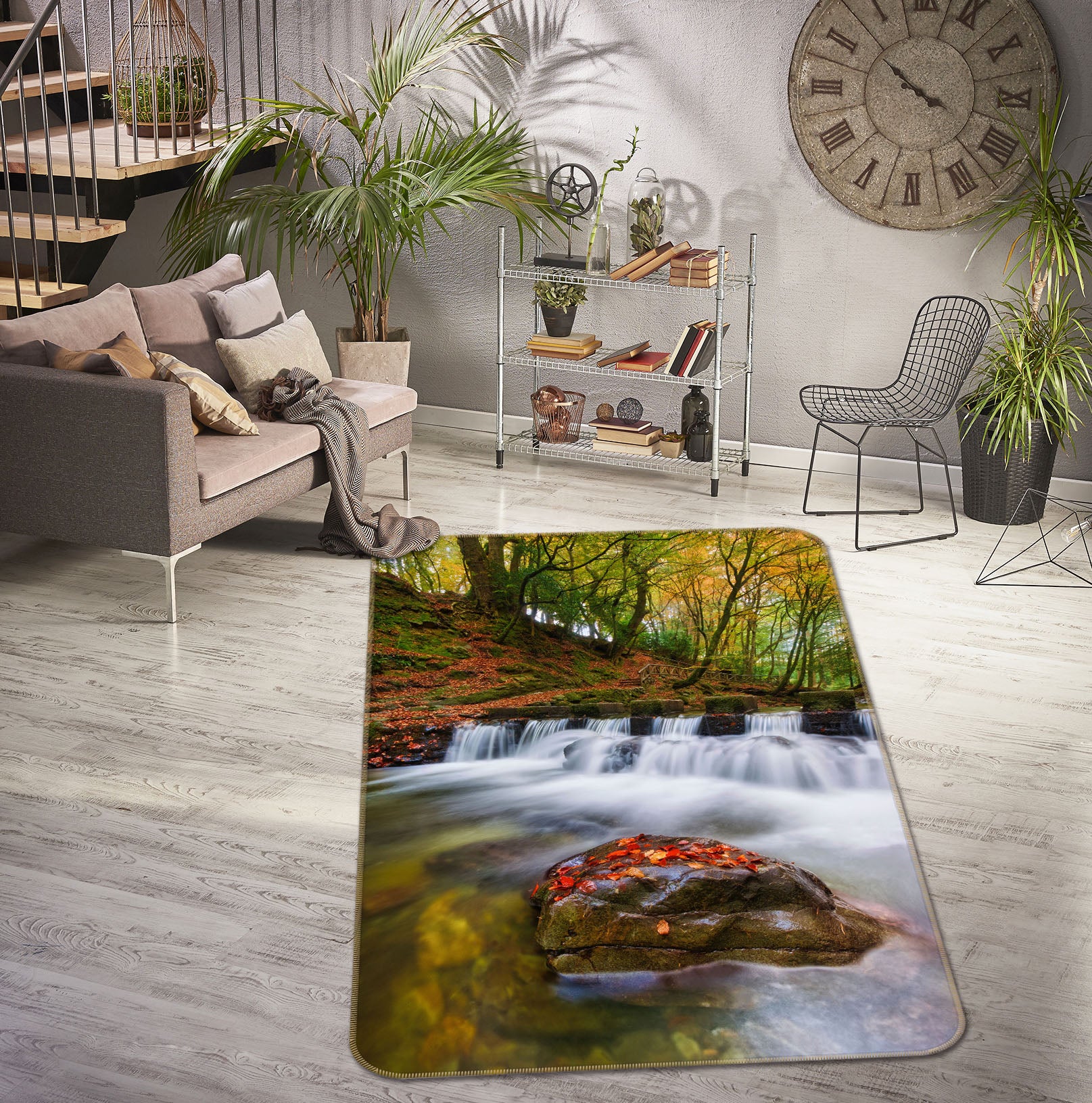 3D Flowing Water 65165 Non Slip Rug Mat