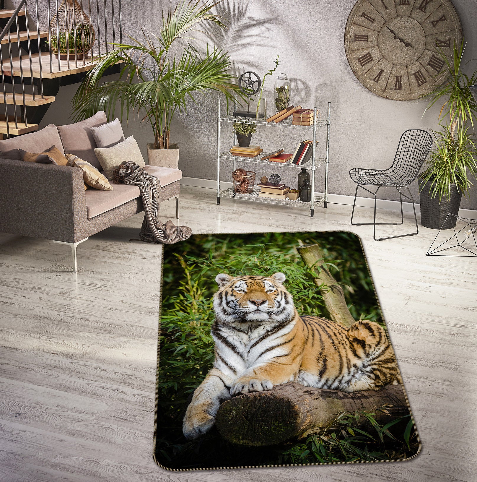 3D Tiger Nature 150 Animal Non Slip Rug Mat