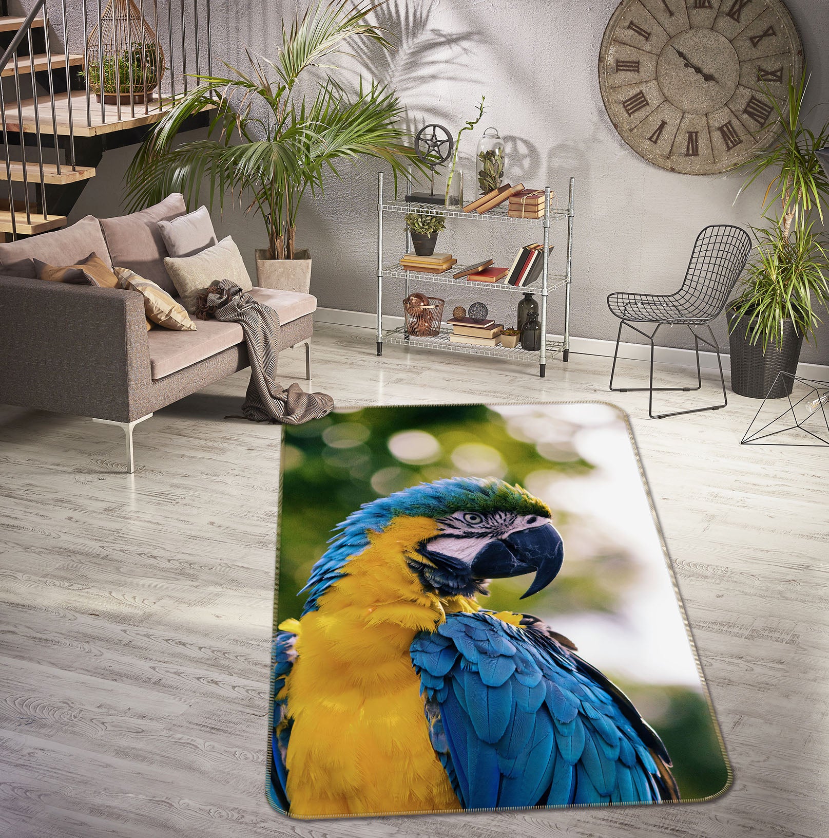 3D Parrot 35246 Non Slip Rug Mat