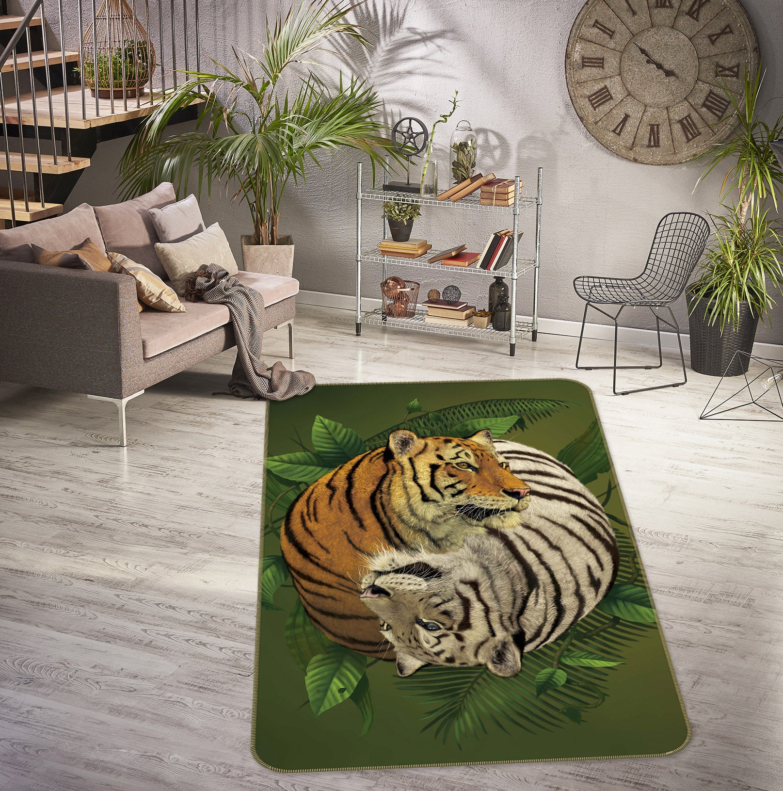 3D Tiger 84263 Vincent Hie Rug Non Slip Rug Mat
