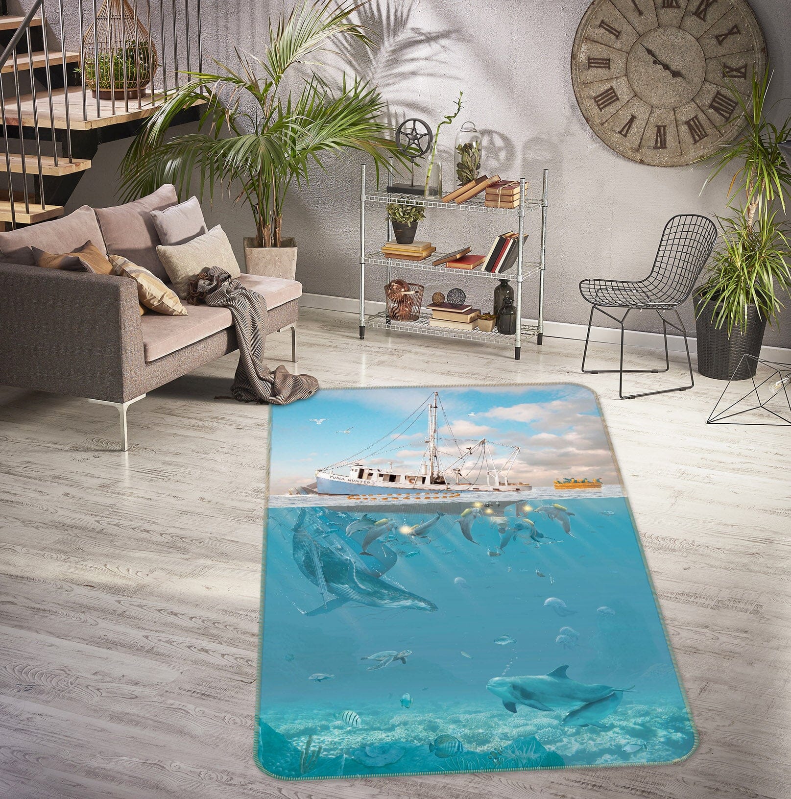 3D Rage Of The Dolphin 1060 Vincent Hie Rug Non Slip Rug Mat Mat AJ Creativity Home 