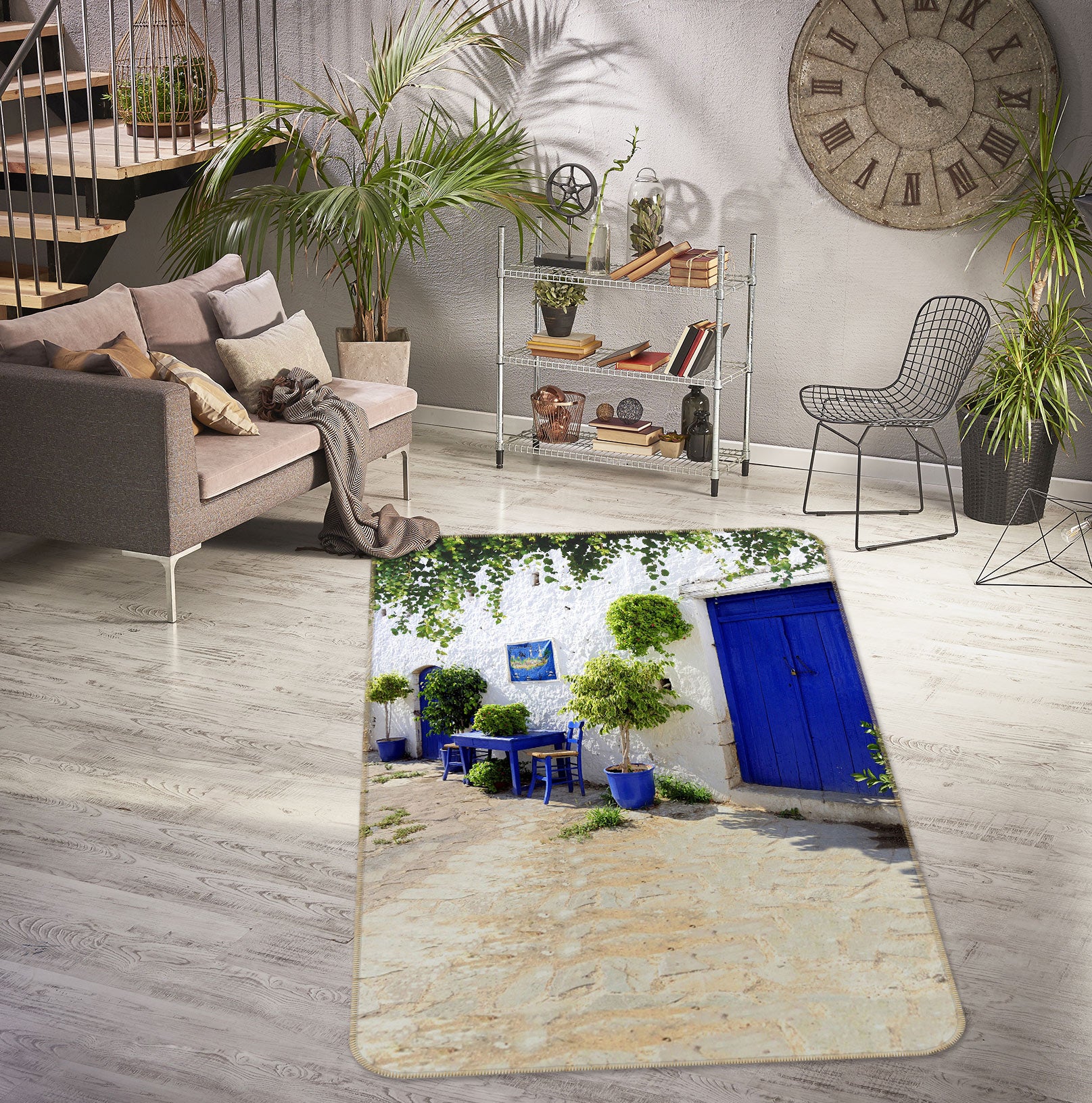 3D Houses Window 76079 Non Slip Rug Mat