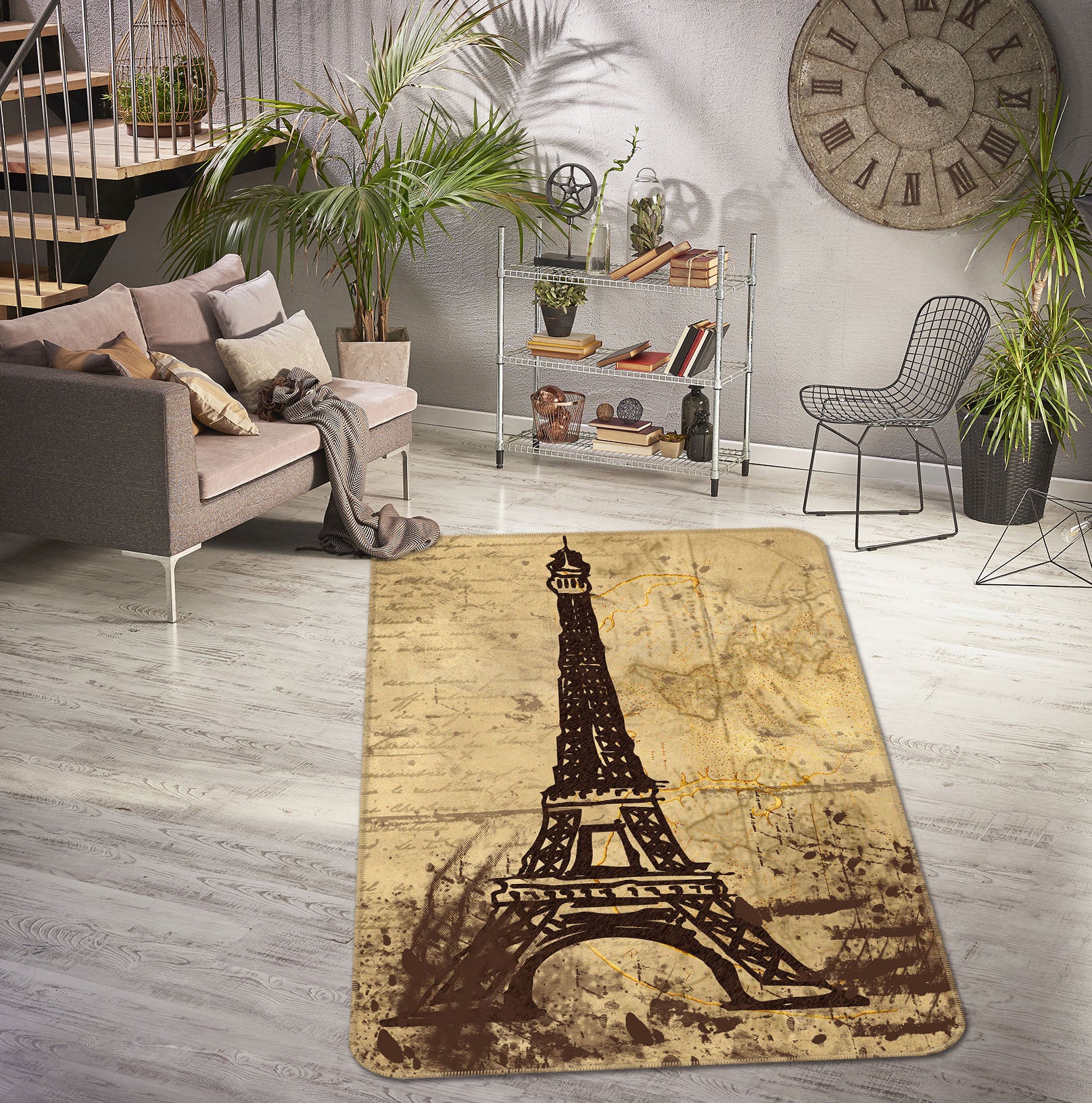 3D Iron Tower 32140 Non Slip Rug Mat