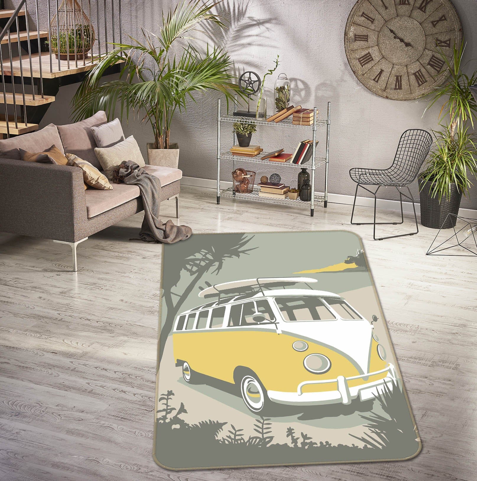 3D Marazion Camper 1121 Steve Read Rug Non Slip Rug Mat Mat AJ Creativity Home 
