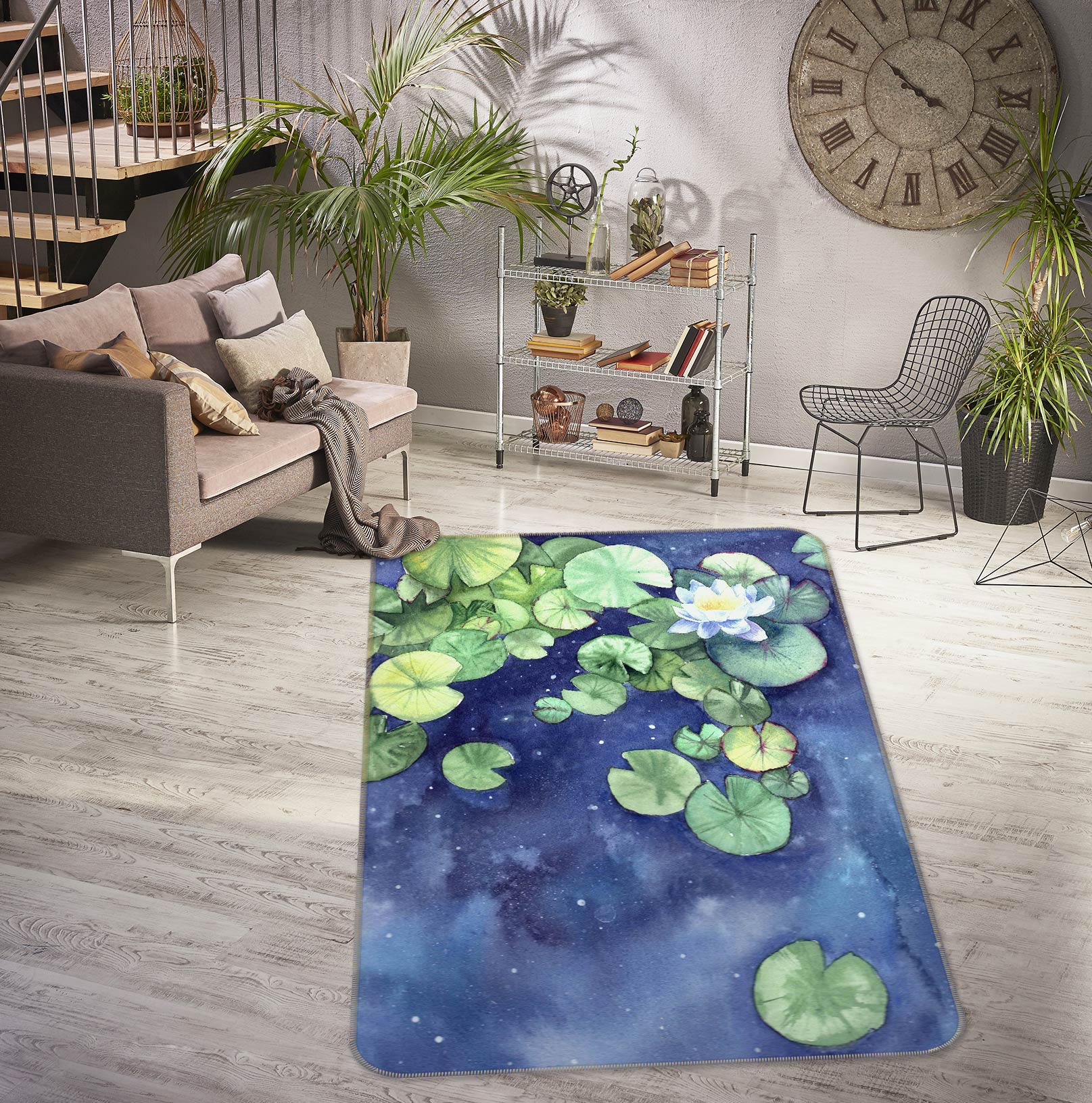 3D Lotus Leaf 33066 Non Slip Rug Mat
