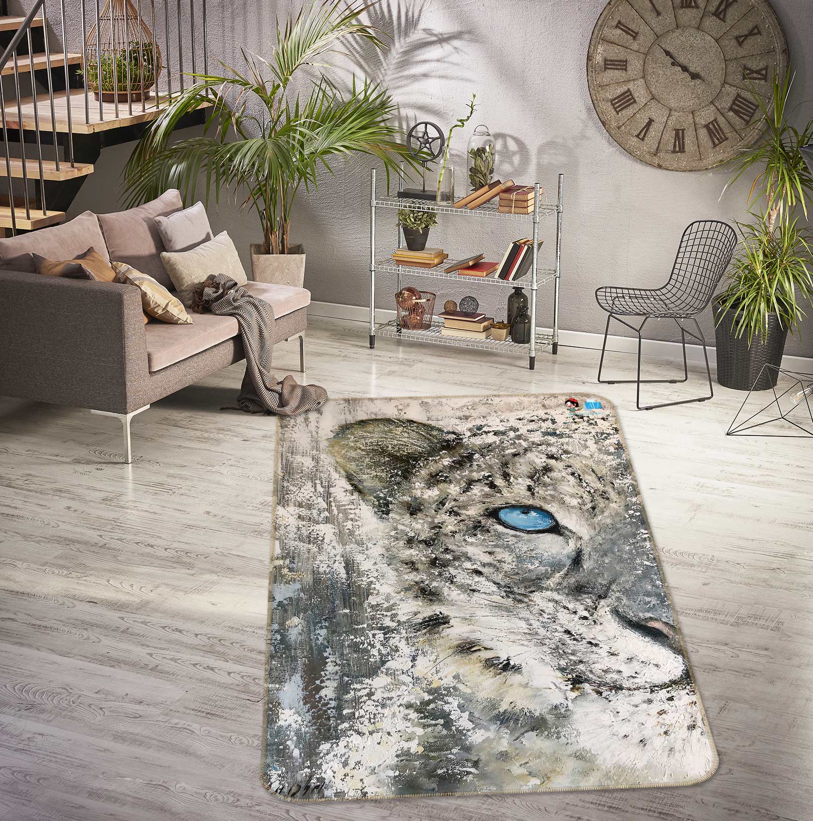 3D Leopard Eyes 1197 Skromova Marina Rug Non Slip Rug Mat