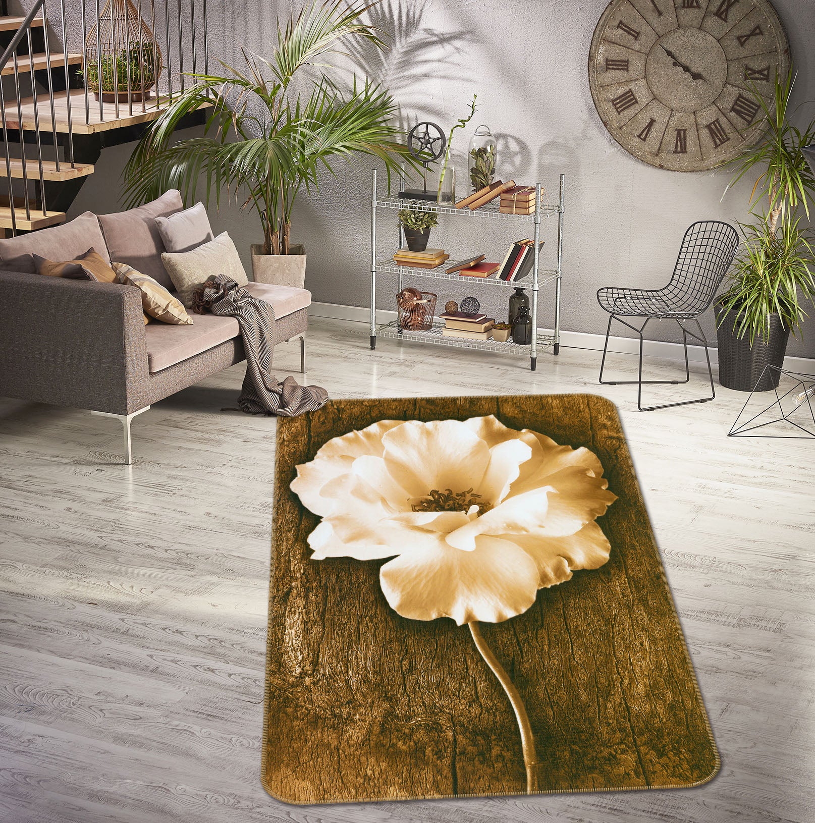 3D Flowers 32166 Non Slip Rug Mat