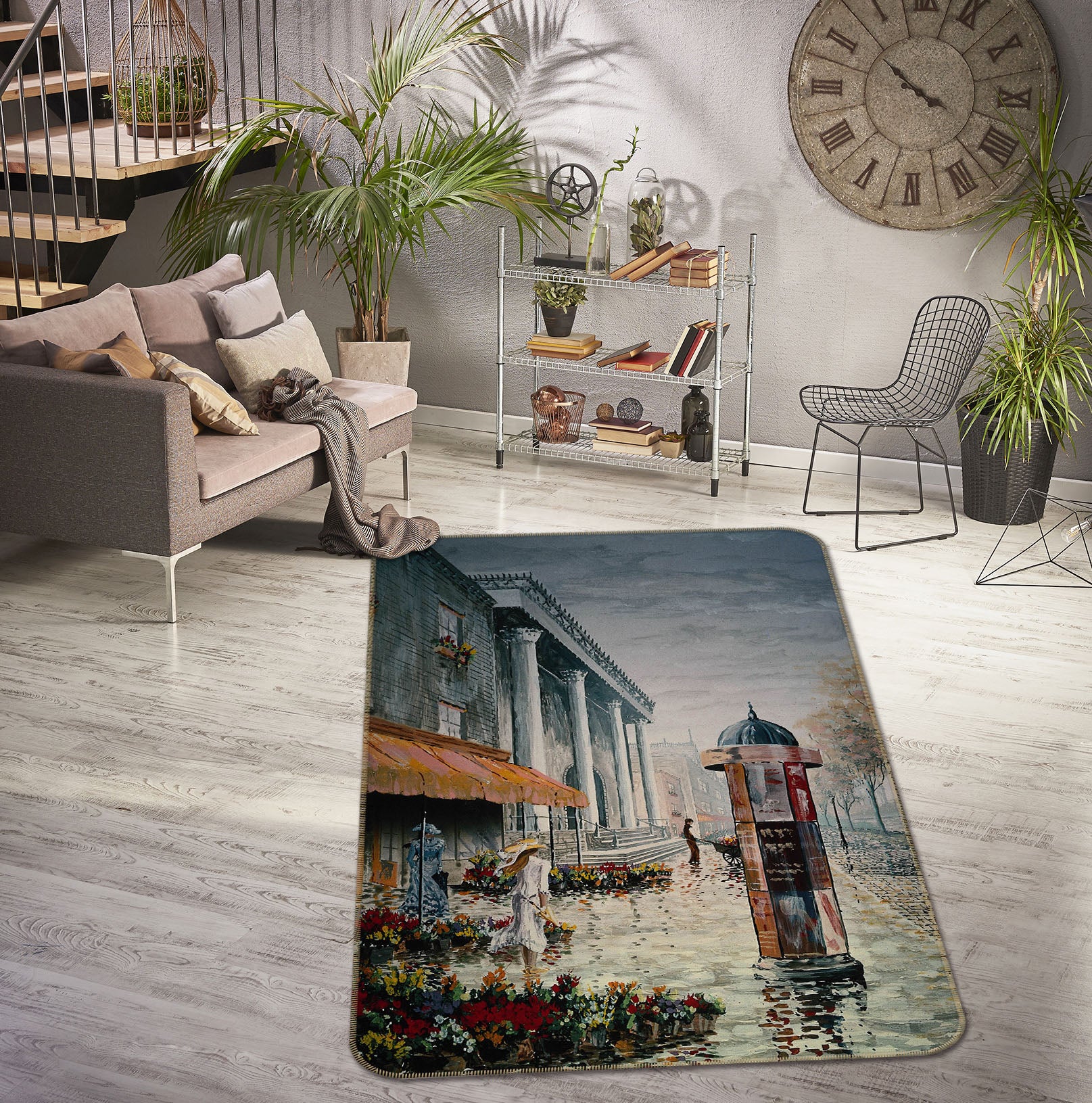 3D Street Telephone Booth 33201 Non Slip Rug Mat