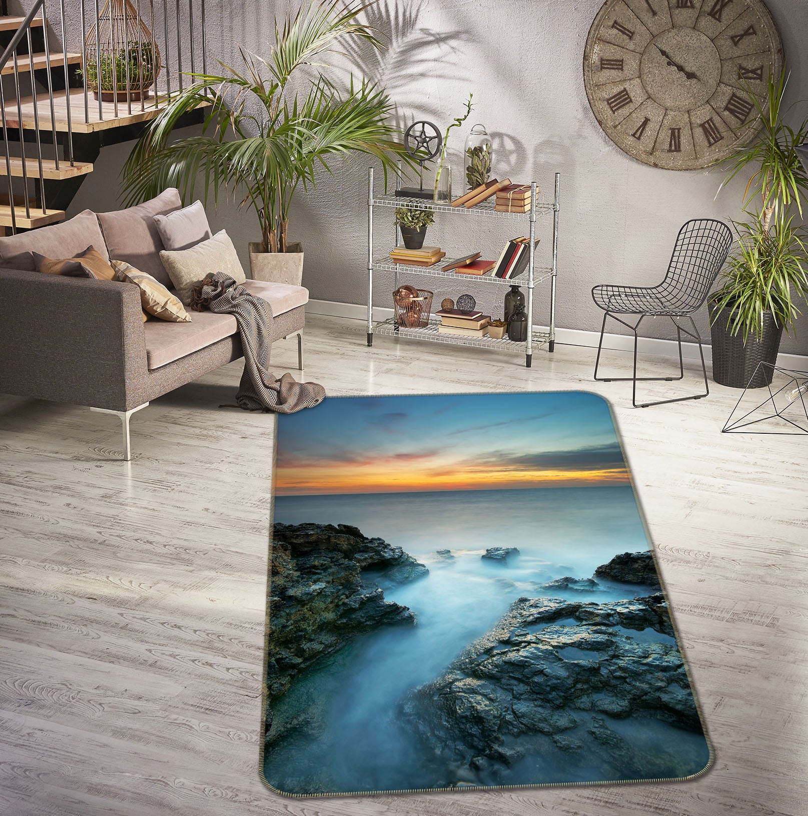 3D Sea Stone 32110 Non Slip Rug Mat