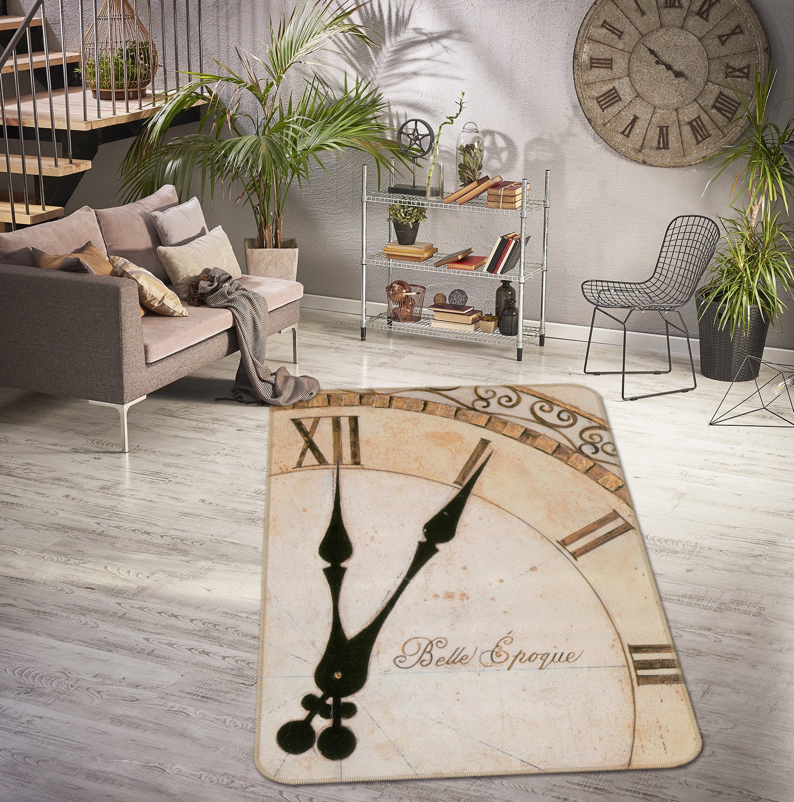 3D Clock 32189 Non Slip Rug Mat