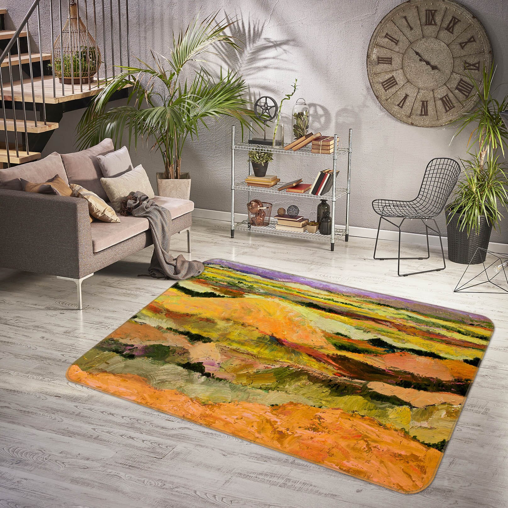 3D Colored Field 1010 Allan P. Friedlander Rug Non Slip Rug Mat Mat AJ Creativity Home 