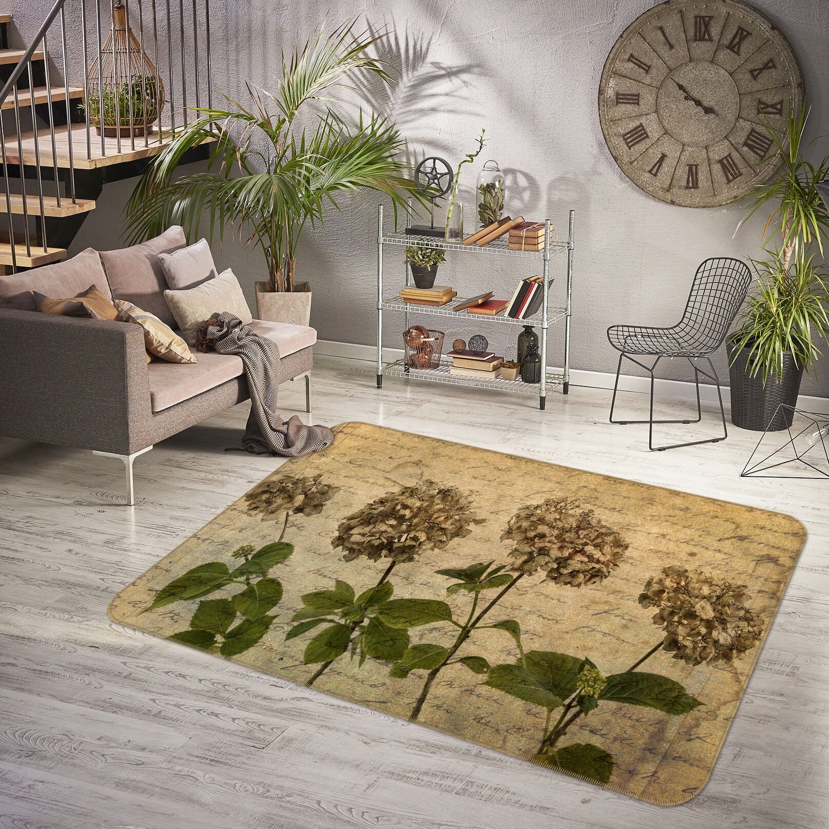 3D Flower Reflection 3022 Assaf Frank Rug Non Slip Rug Mat Mat AJ Creativity Home 