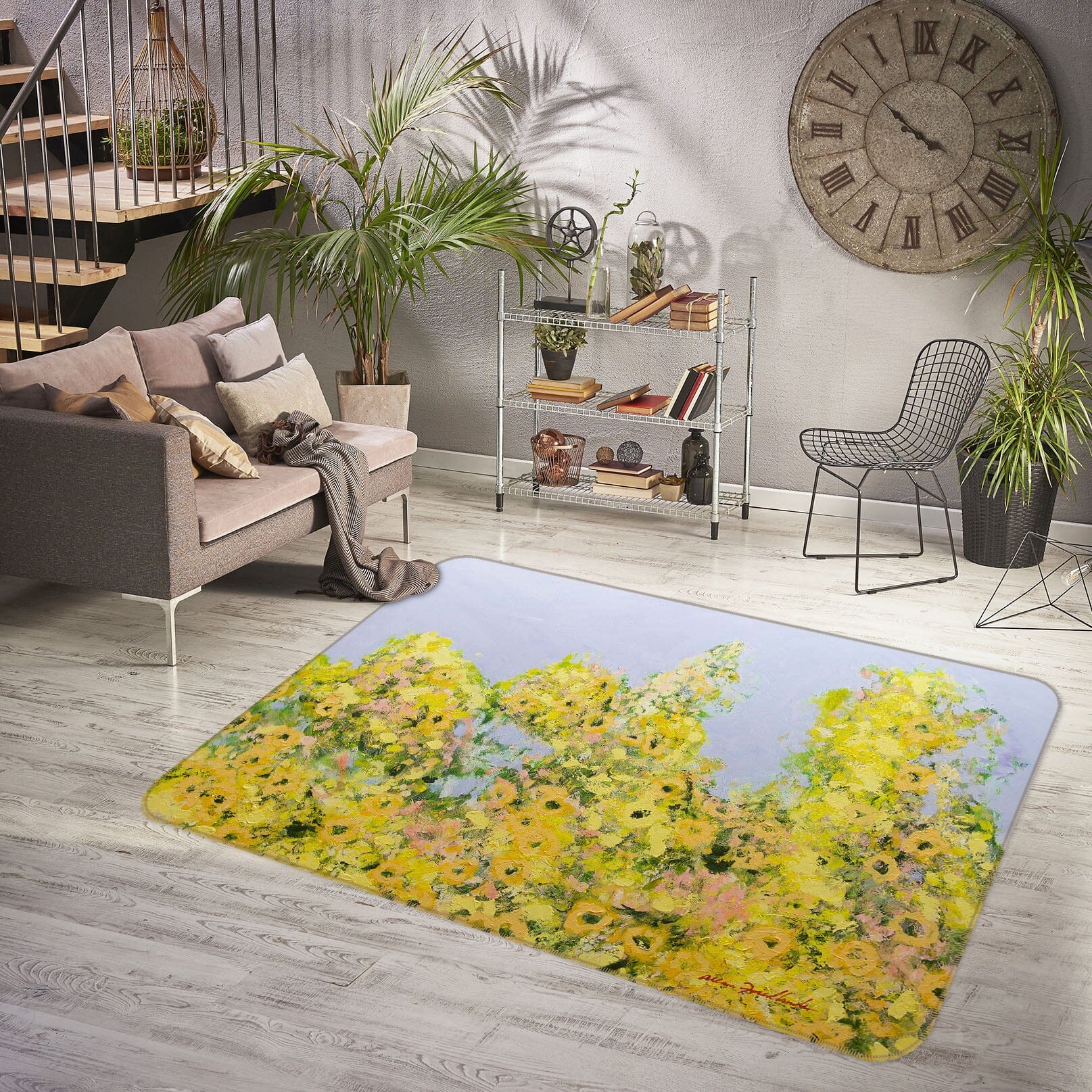 3D Yellow Rapeseed 1114 Allan P. Friedlander Rug Non Slip Rug Mat Mat AJ Creativity Home 