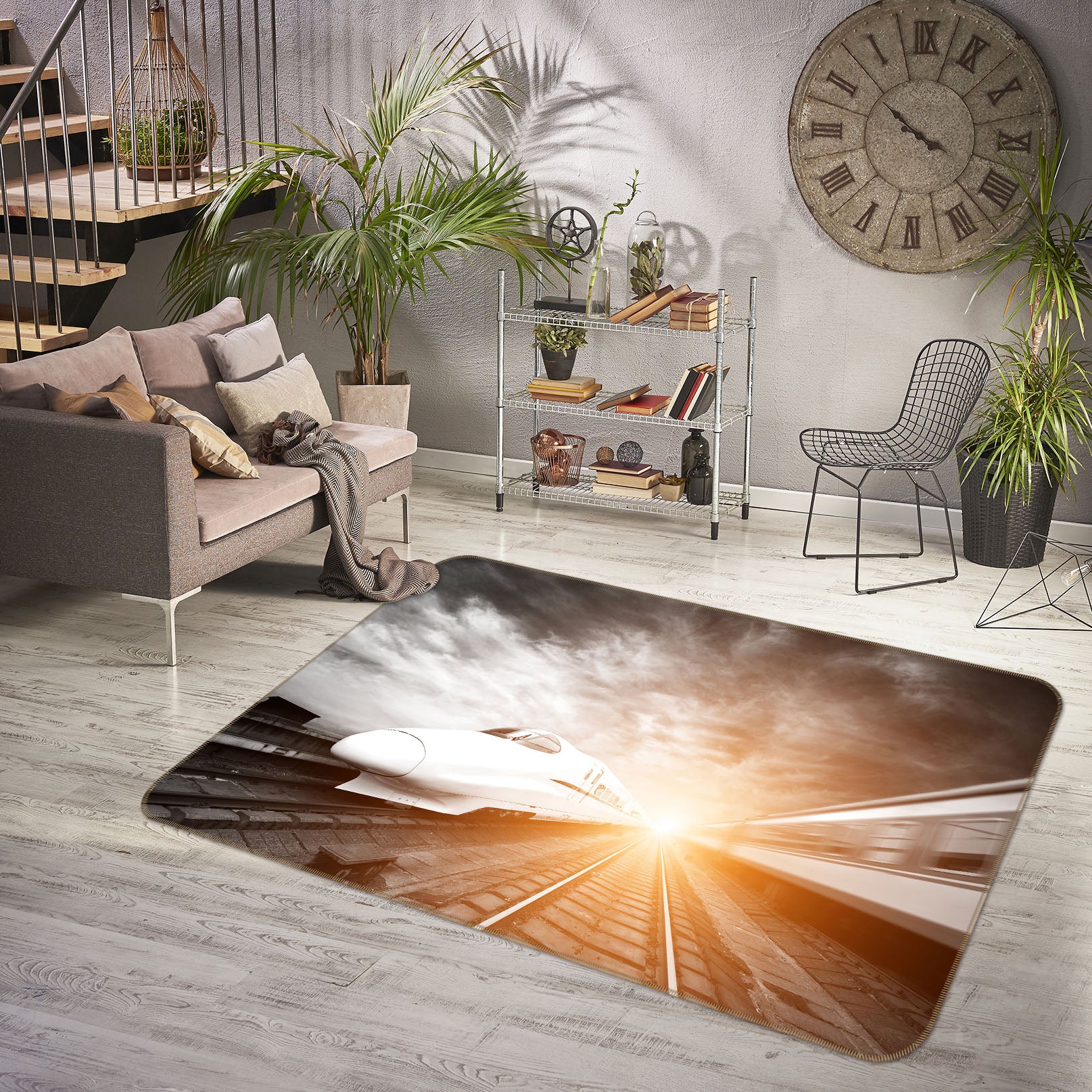 3D Train Track 68109 Vehicle Non Slip Rug Mat