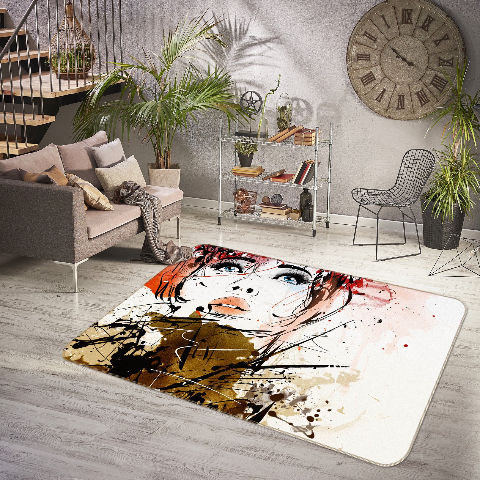 3D Cute Model 1042 Non Slip Rug Mat