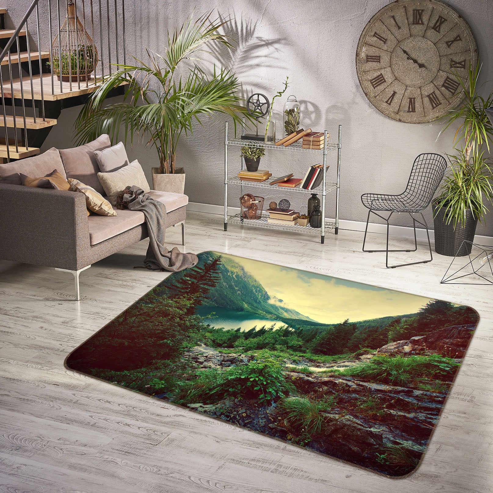 3D Mountains 31088 Non Slip Rug Mat