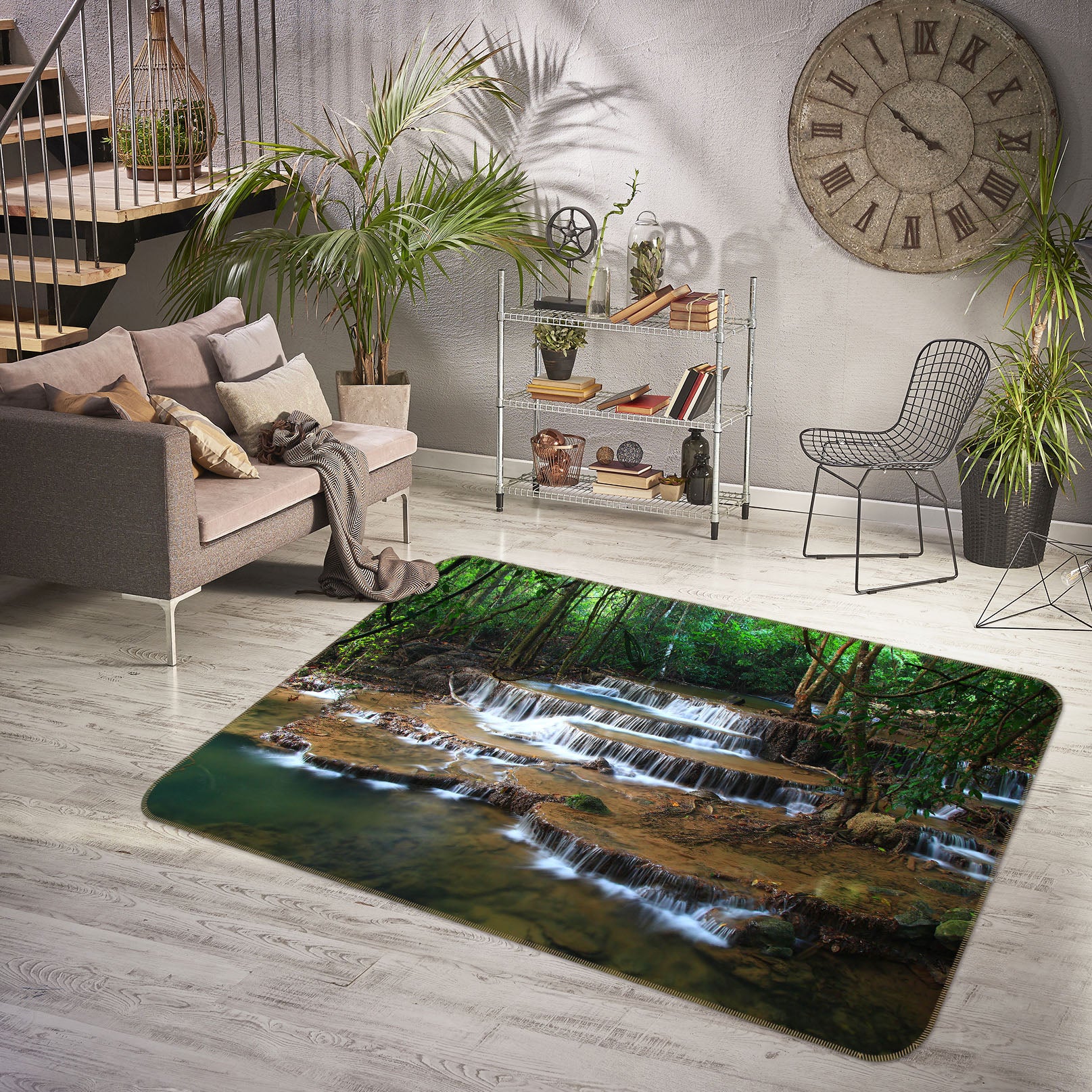 3D Stone Water 34136 Non Slip Rug Mat