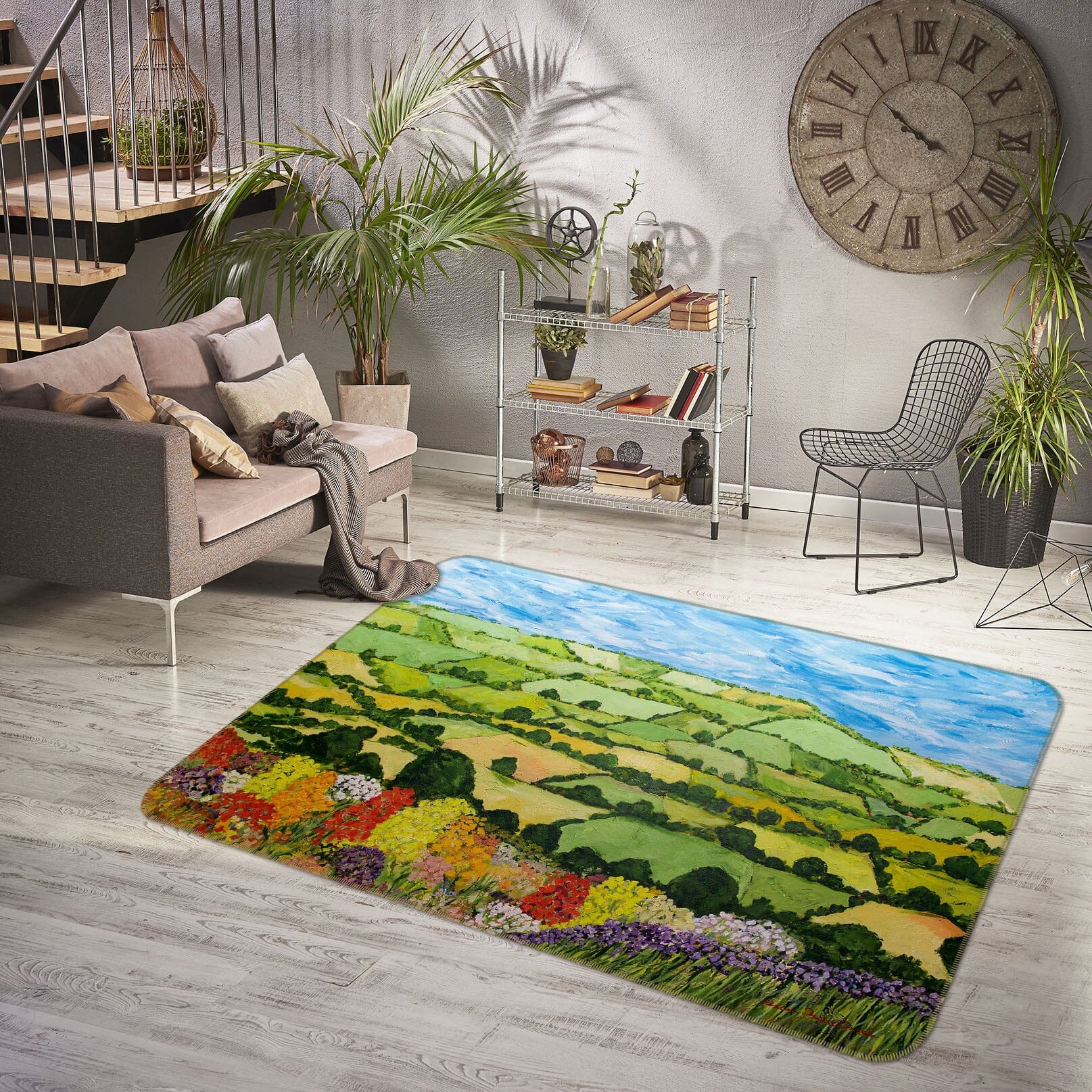 3D Terraces 1109 Allan P. Friedlander Rug Non Slip Rug Mat Mat AJ Creativity Home 