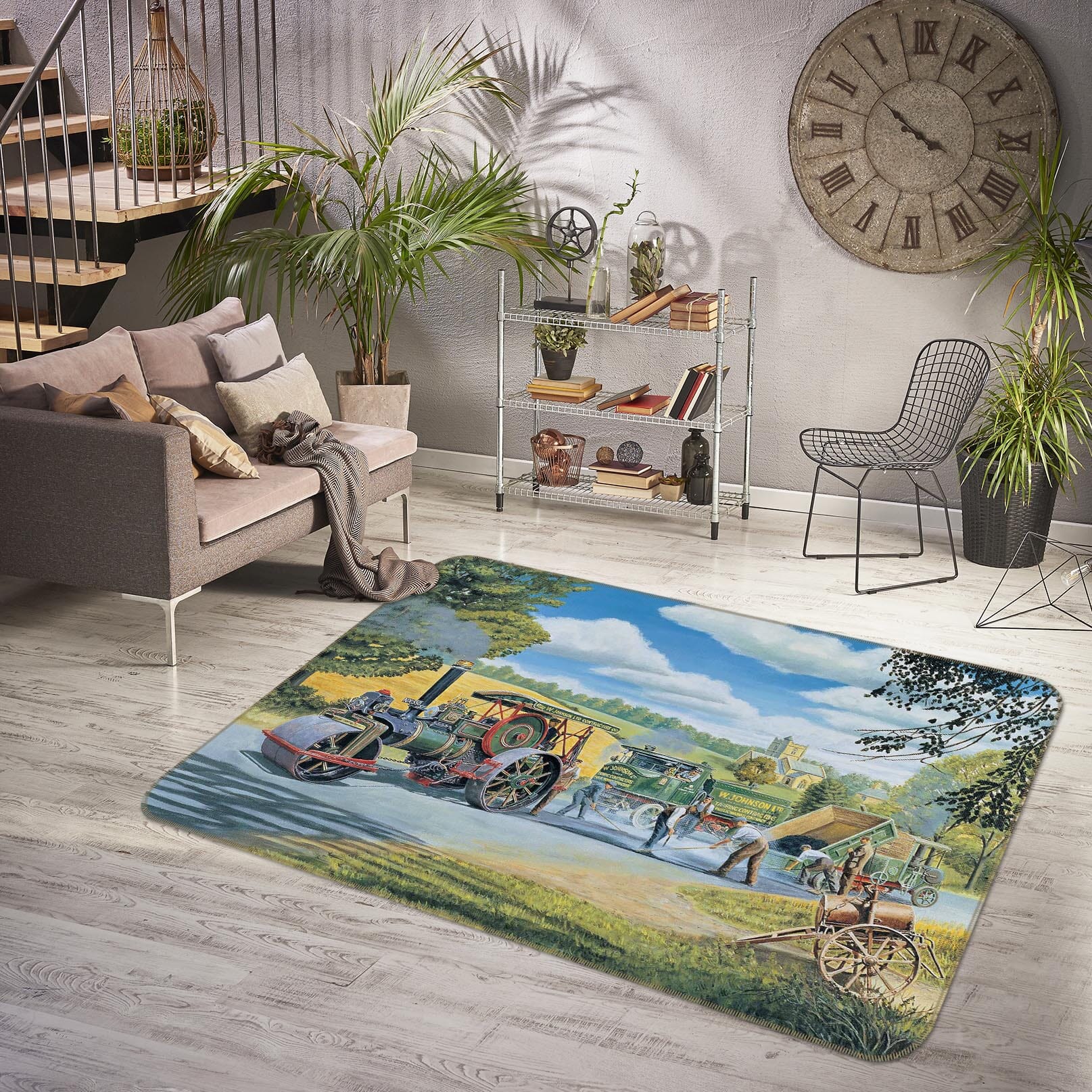 3D The Road Menders 1116 Trevor Mitchell Rug Non Slip Rug Mat Mat AJ Creativity Home 
