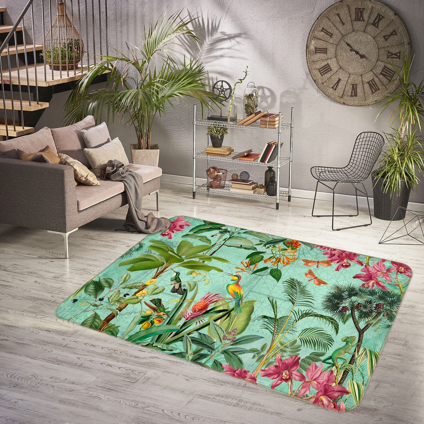 3D Forest Flowers 1023 Andrea haase Rug Non Slip Rug Mat Mat AJ Creativity Home 