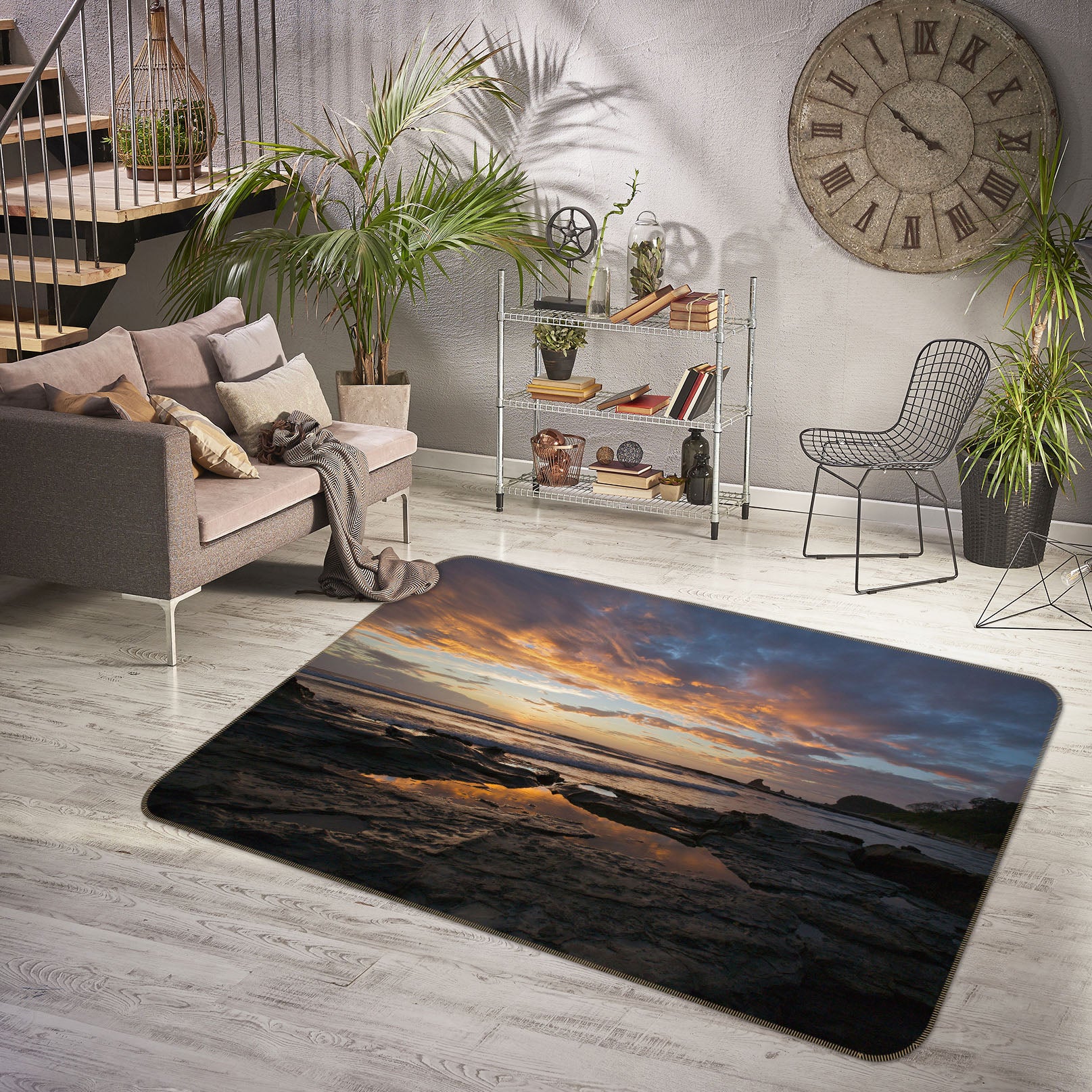 3D Sky Clouds 31187 Non Slip Rug Mat
