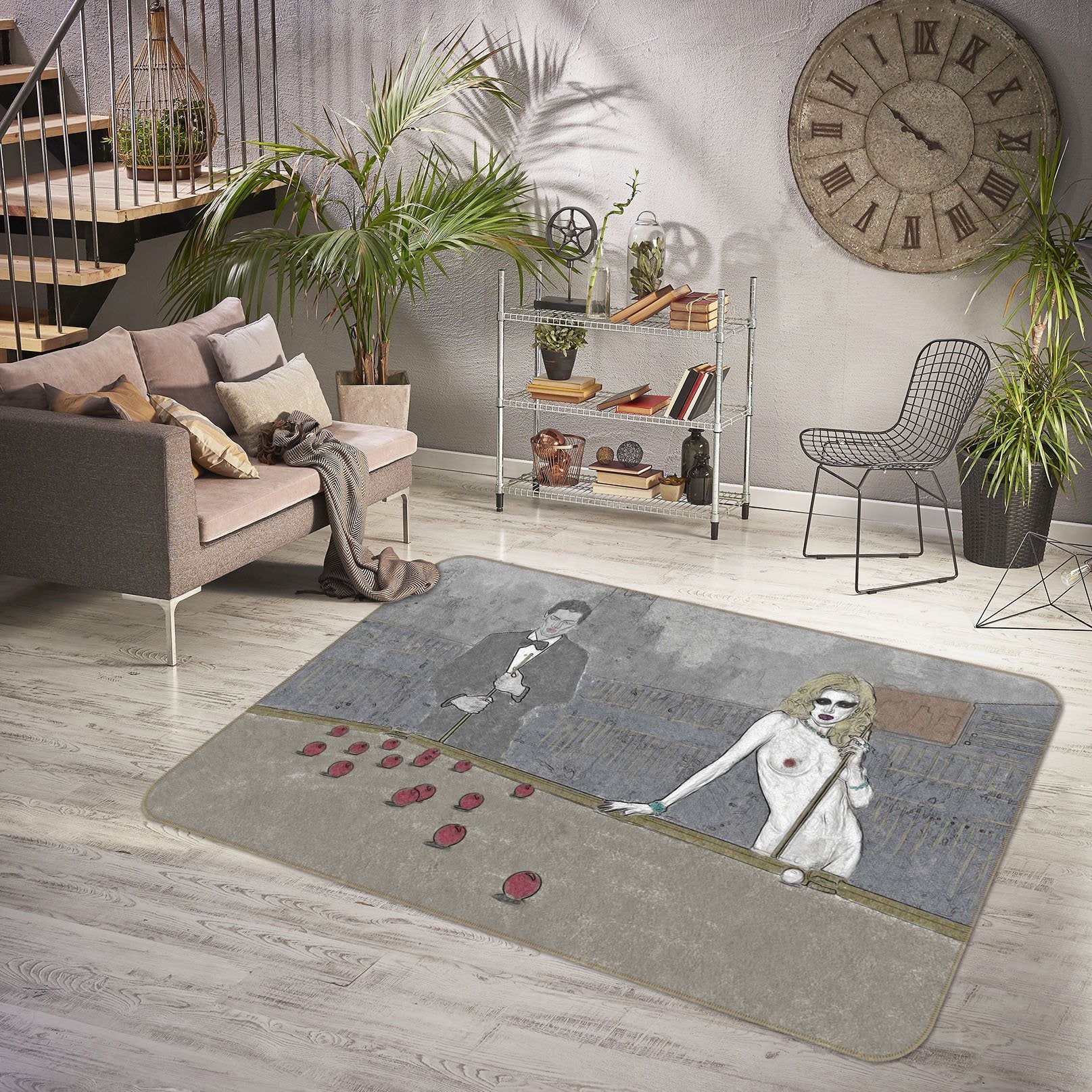 3D Billiard Game 2003 Marco Cavazzana Rug Non Slip Rug Mat Mat AJ Creativity Home 