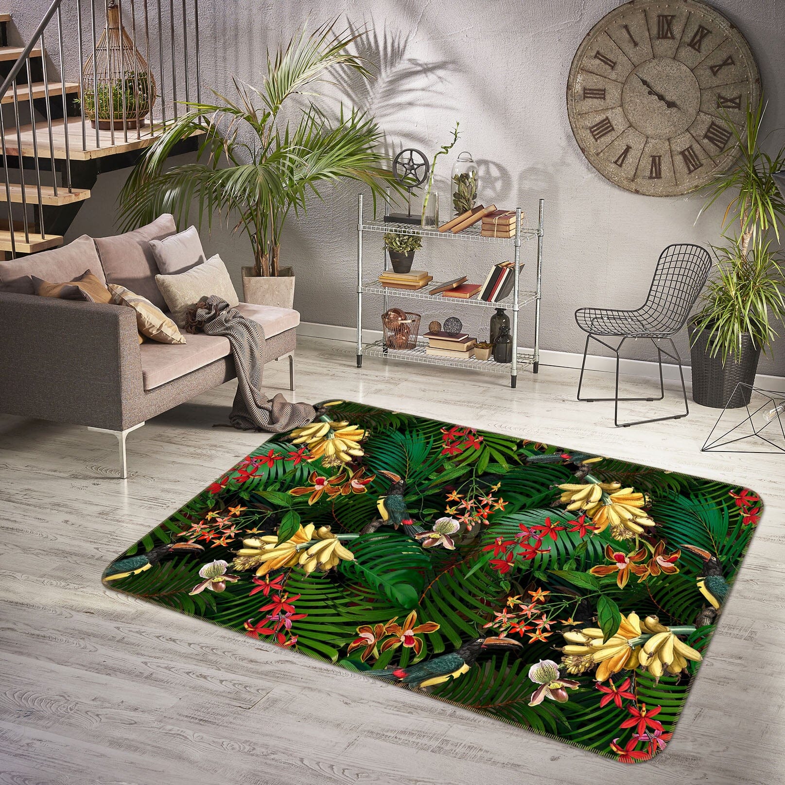3D Forest Flowers 150 Uta Naumann Rug Non Slip Rug Mat Mat AJ Creativity Home 