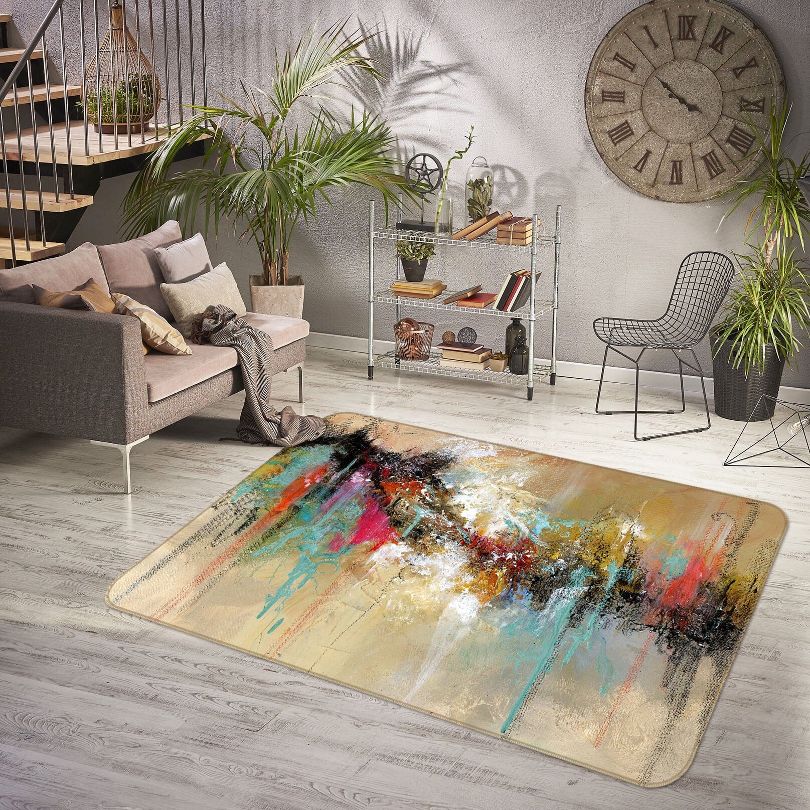 3D Color Graffiti 1004 Anne Farrall Doyle Rug Non Slip Rug Mat Mat AJ Creativity Home 