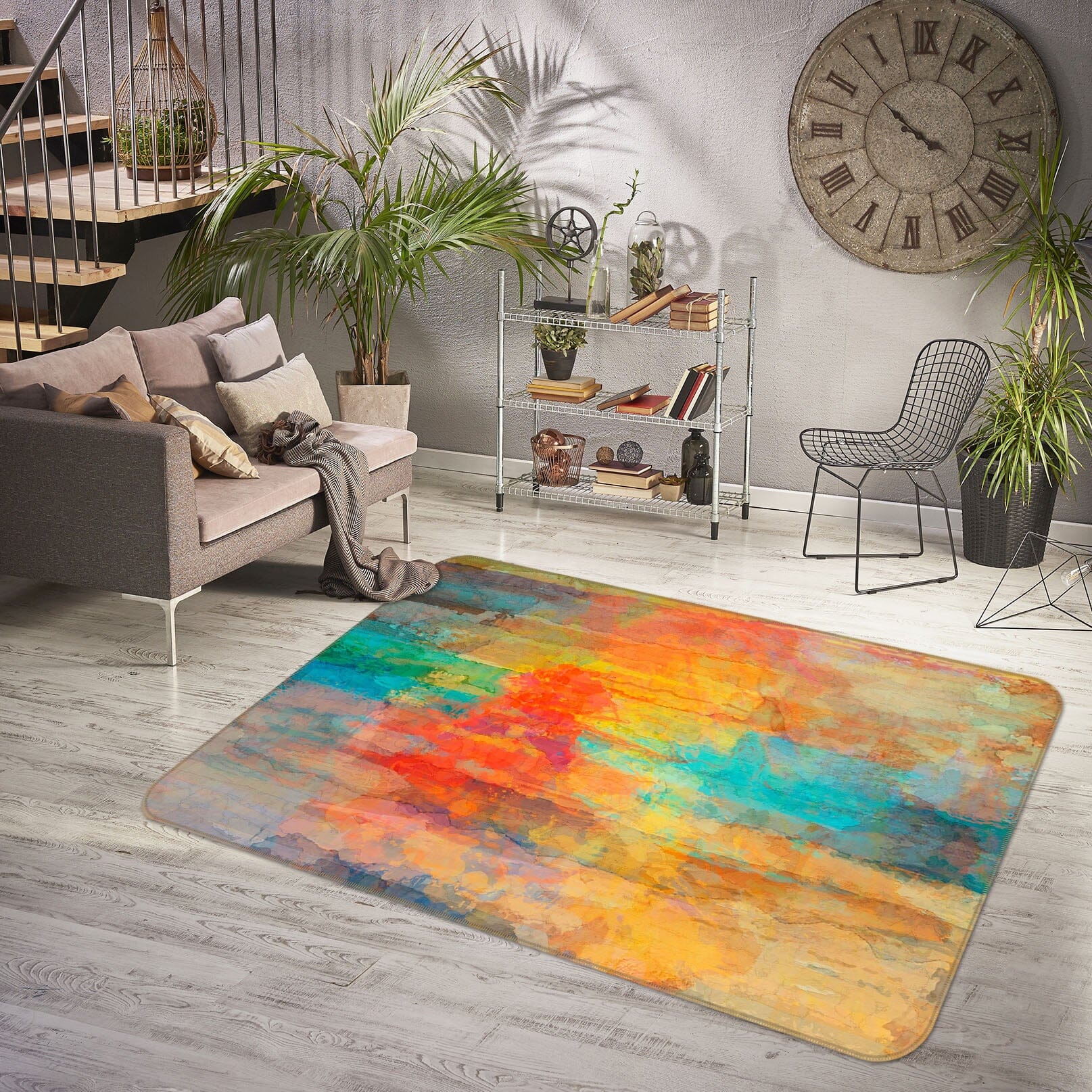 3D Color Graffiti 124 Michael Tienhaara Rug Non Slip Rug Mat Mat AJ Creativity Home 