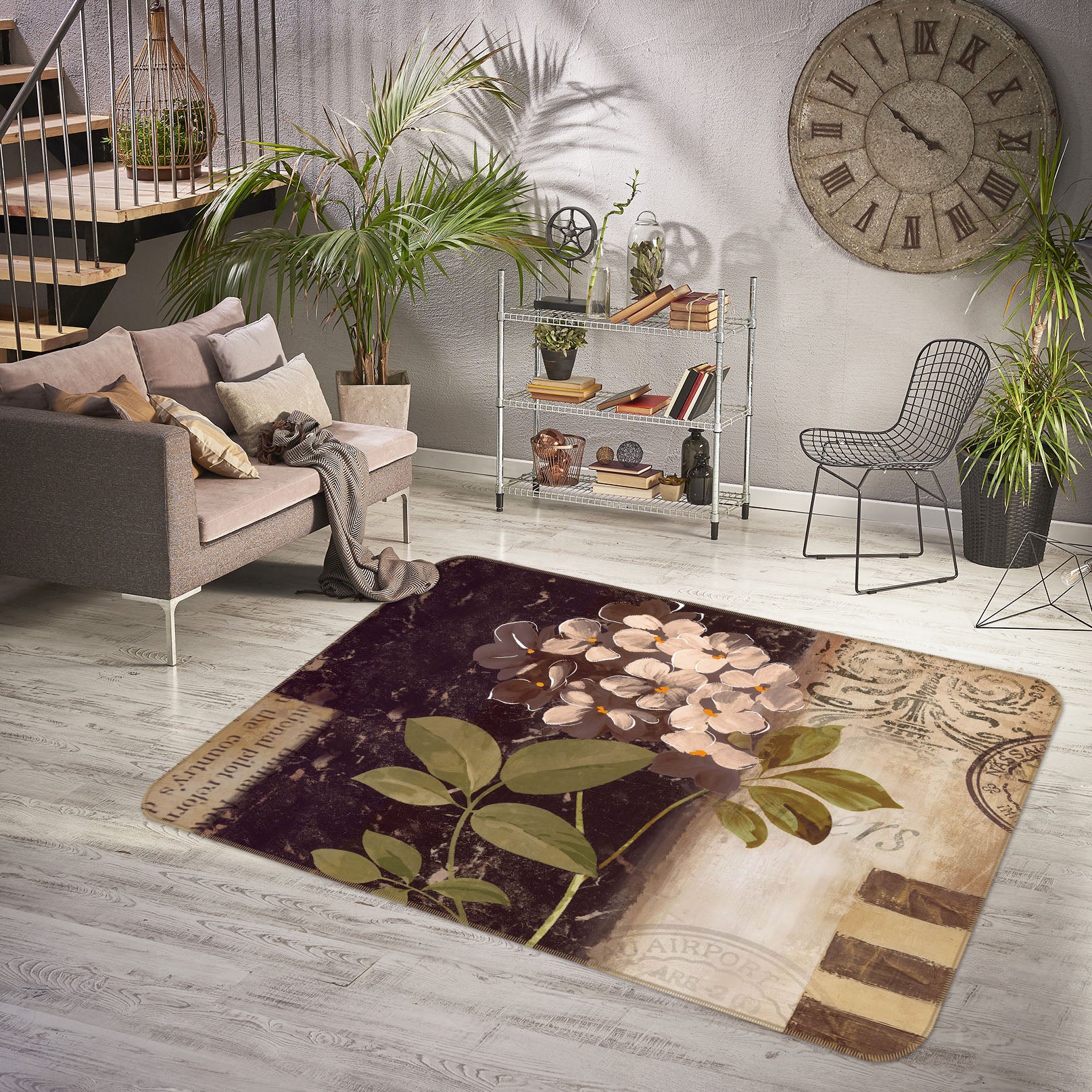 3D Flowers 32060 Non Slip Rug Mat