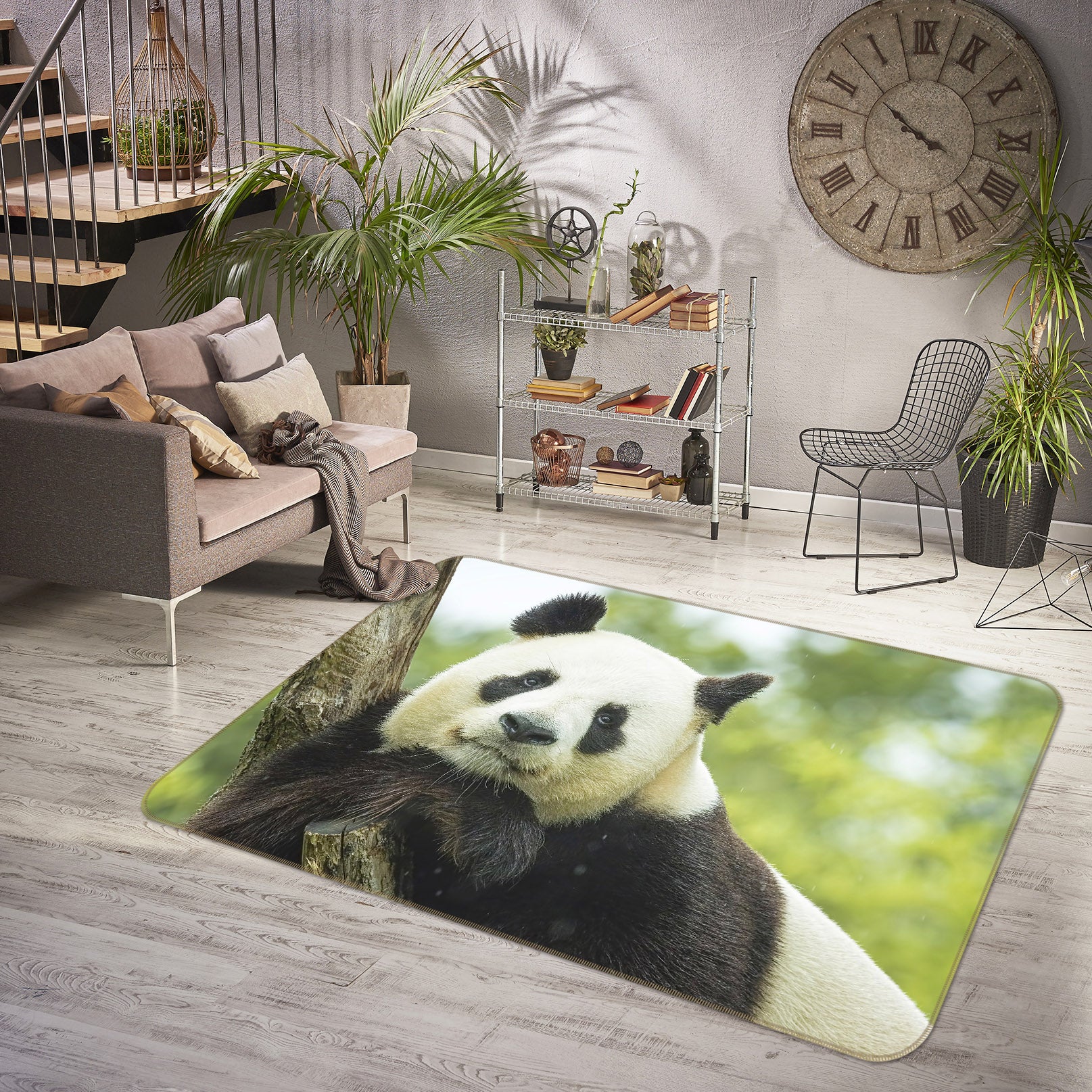 3D Adult Panda 114 Animal Non Slip Rug Mat