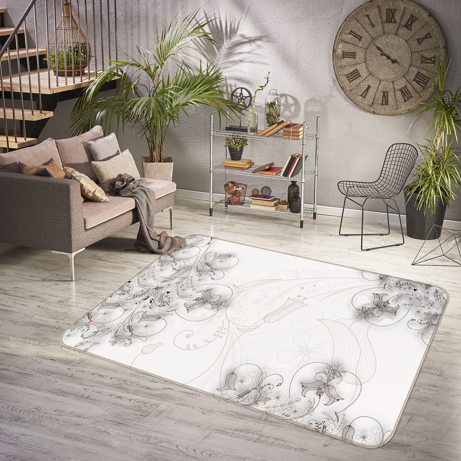 3D Pattern 34039 Non Slip Rug Mat