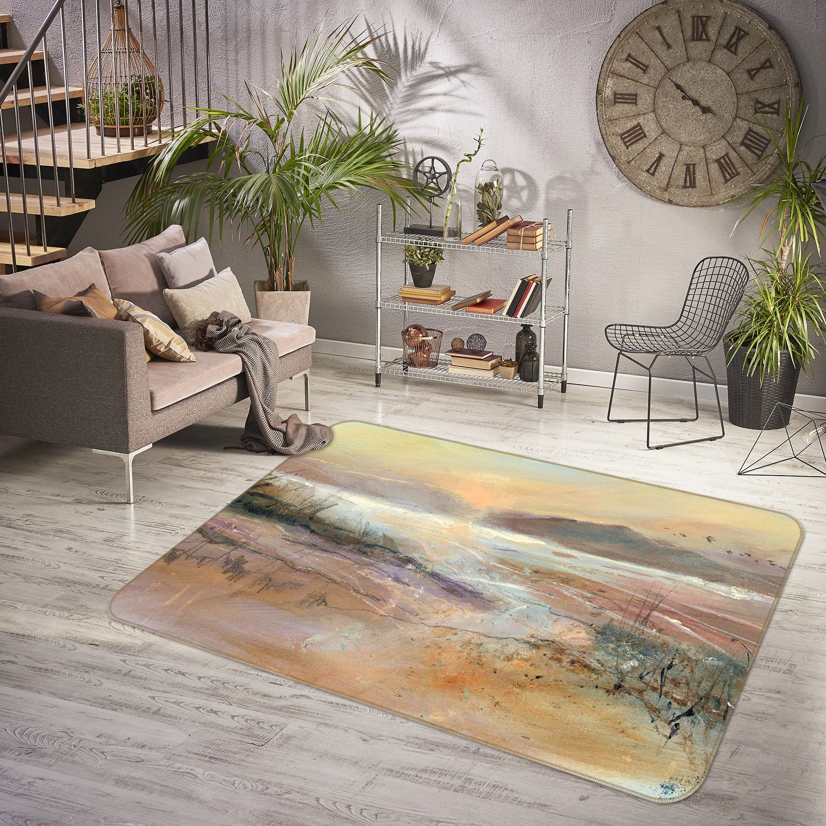 3D Brown Mountains 84112 Anne Farrall Doyle Rug Non Slip Rug Mat