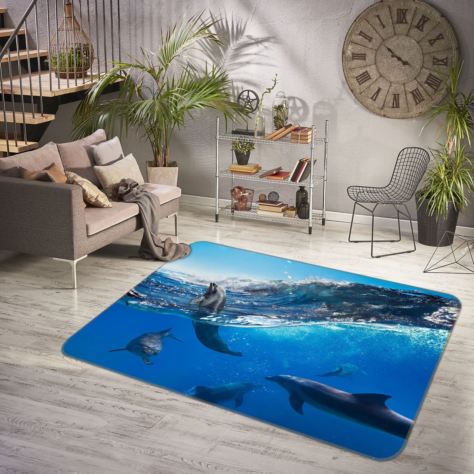 3D Dolphins 38111 Animal Non Slip Rug Mat