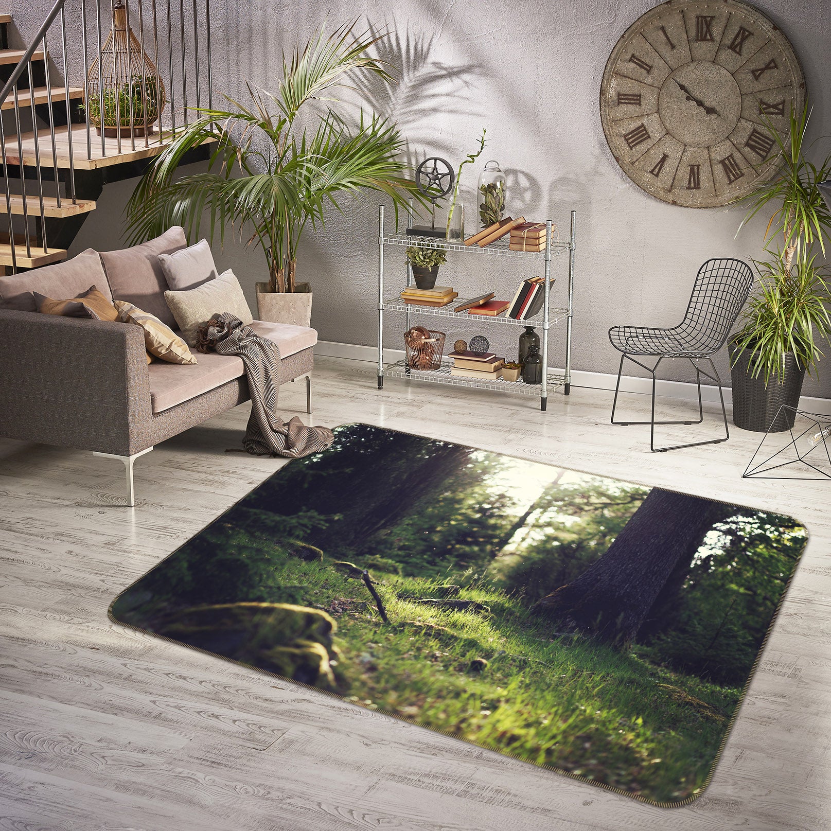 3D Grass Tree 36134 Non Slip Rug Mat