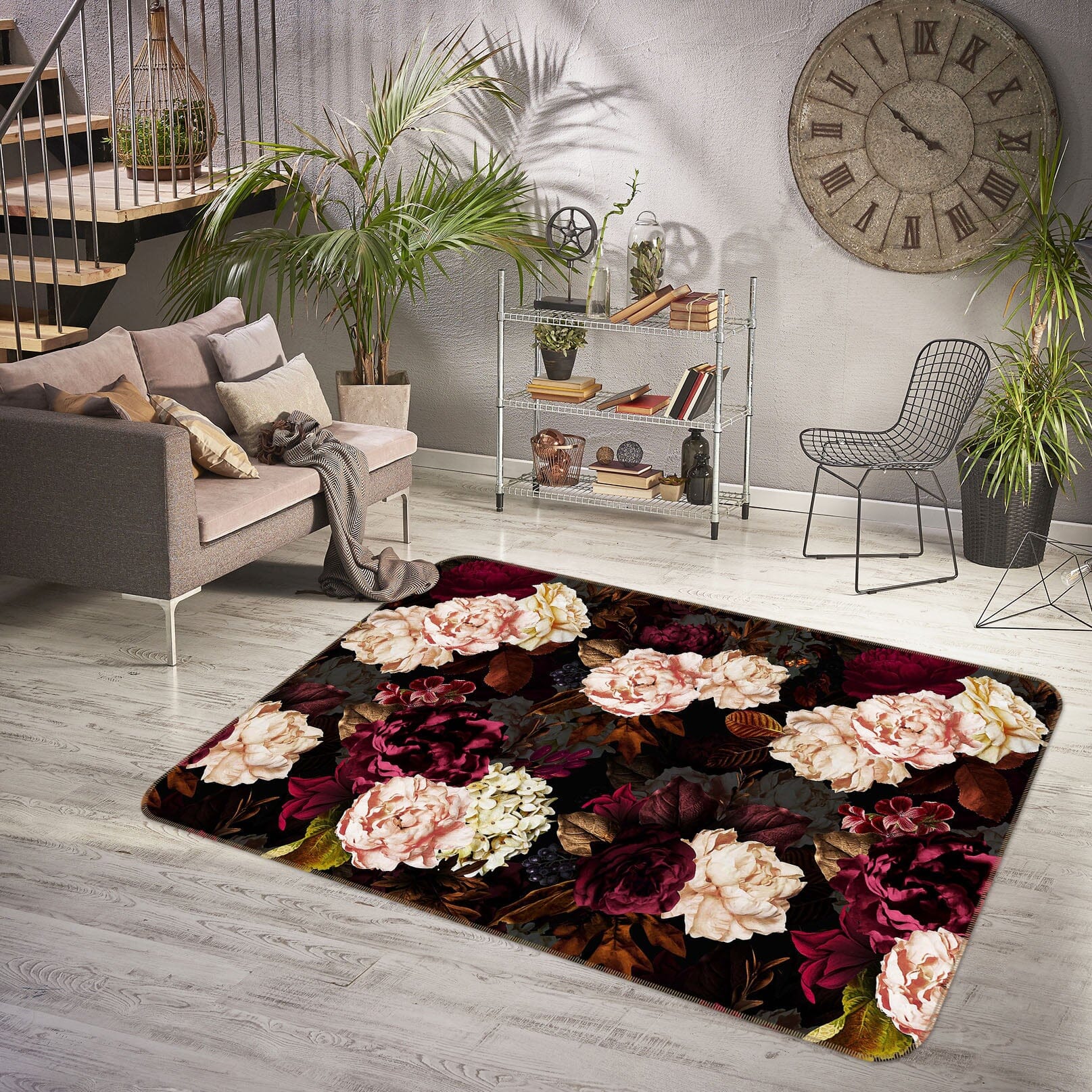 3D Bright Peony 134 Uta Naumann Rug Non Slip Rug Mat Mat AJ Creativity Home 