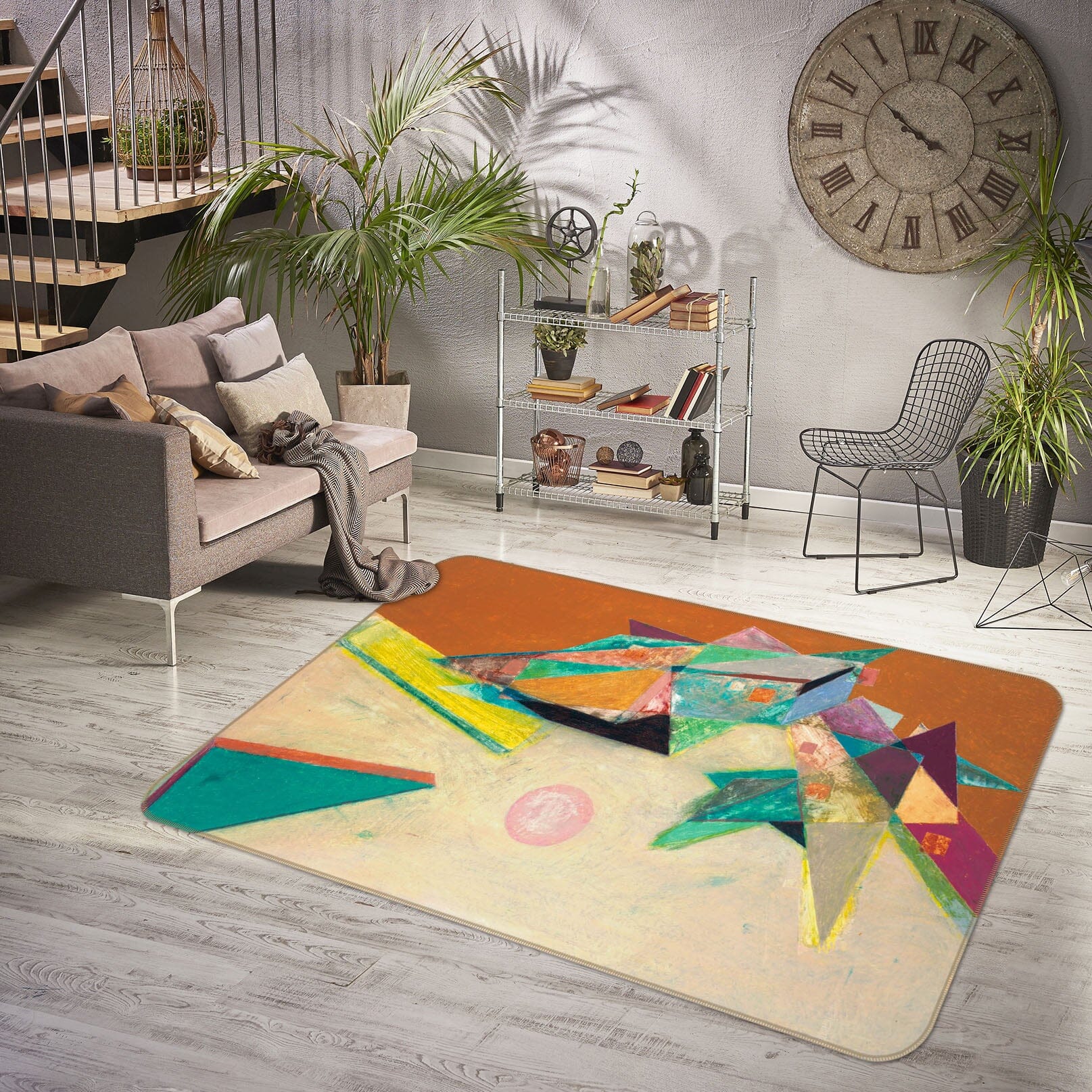 3D Color Origami 1016 Allan P. Friedlander Rug Non Slip Rug Mat Mat AJ Creativity Home 