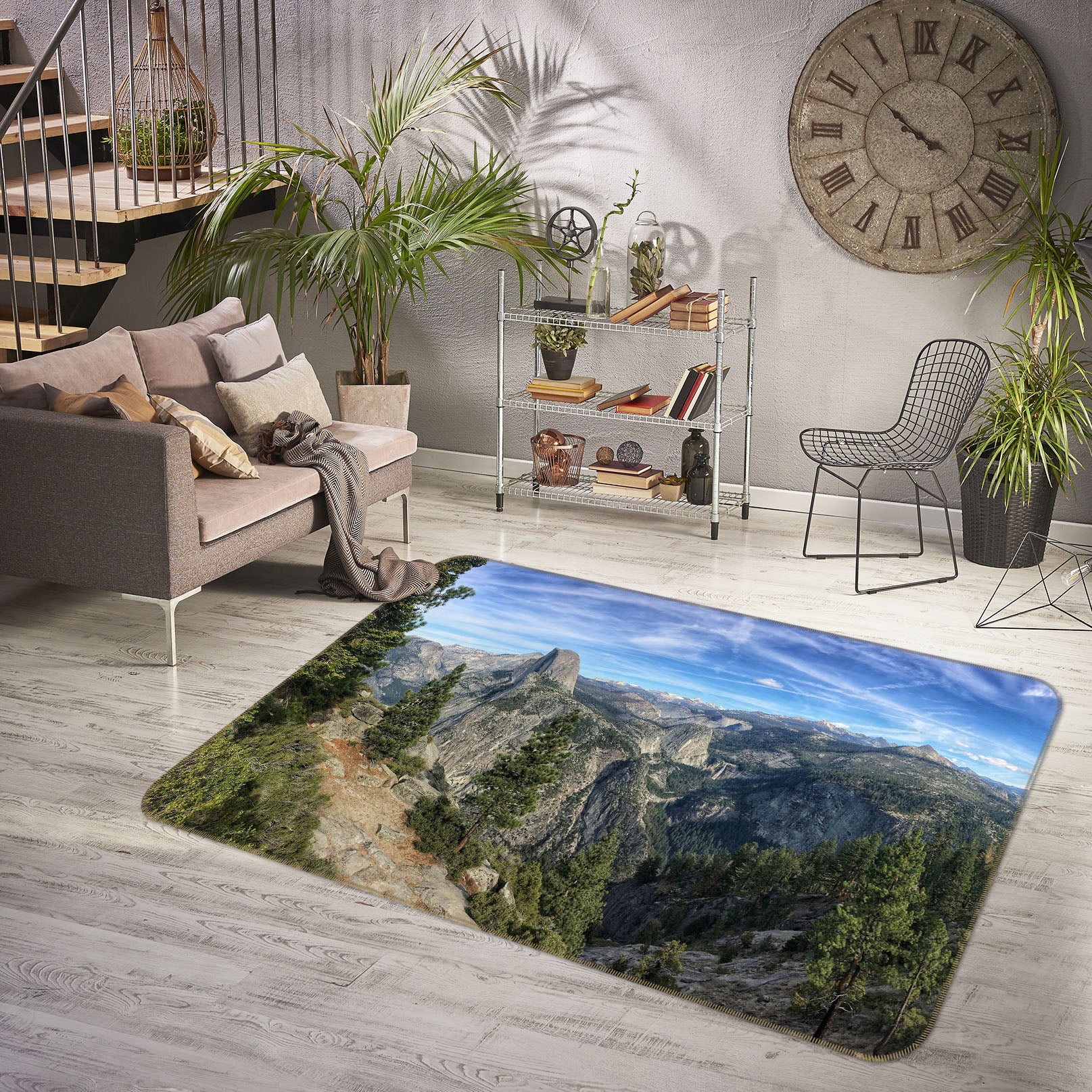 3D Mountains 35175 Non Slip Rug Mat