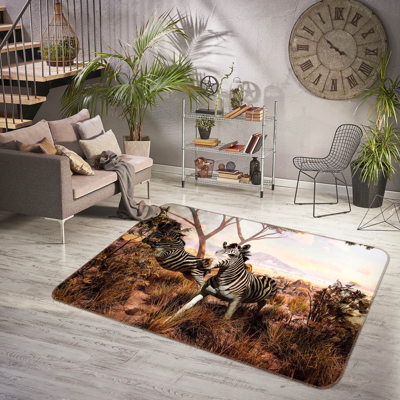 3D Zebra 68214 Animal Non Slip Rug Mat