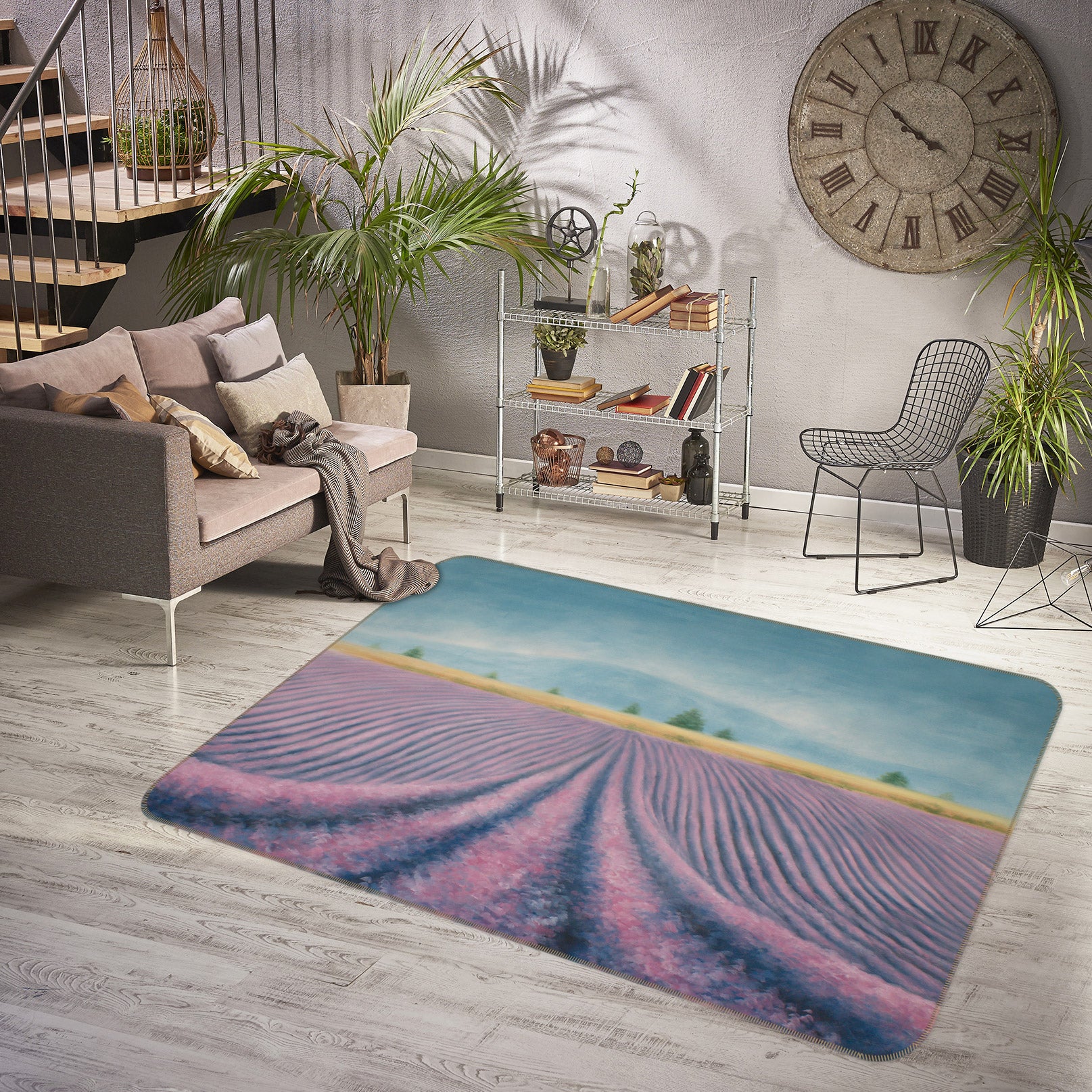 3D Purple 75208 Non Slip Rug Mat