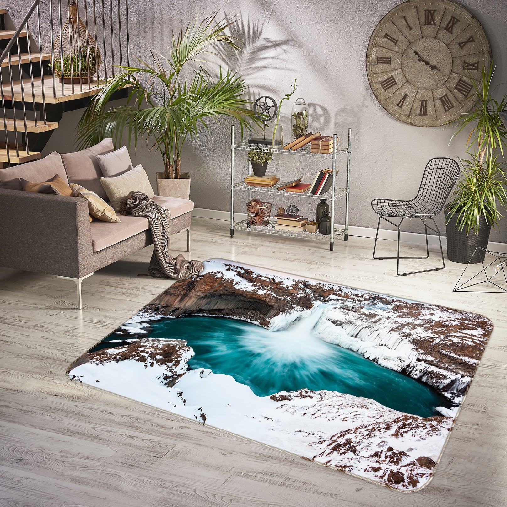 3D Snow Mountain 76251 Non Slip Rug Mat