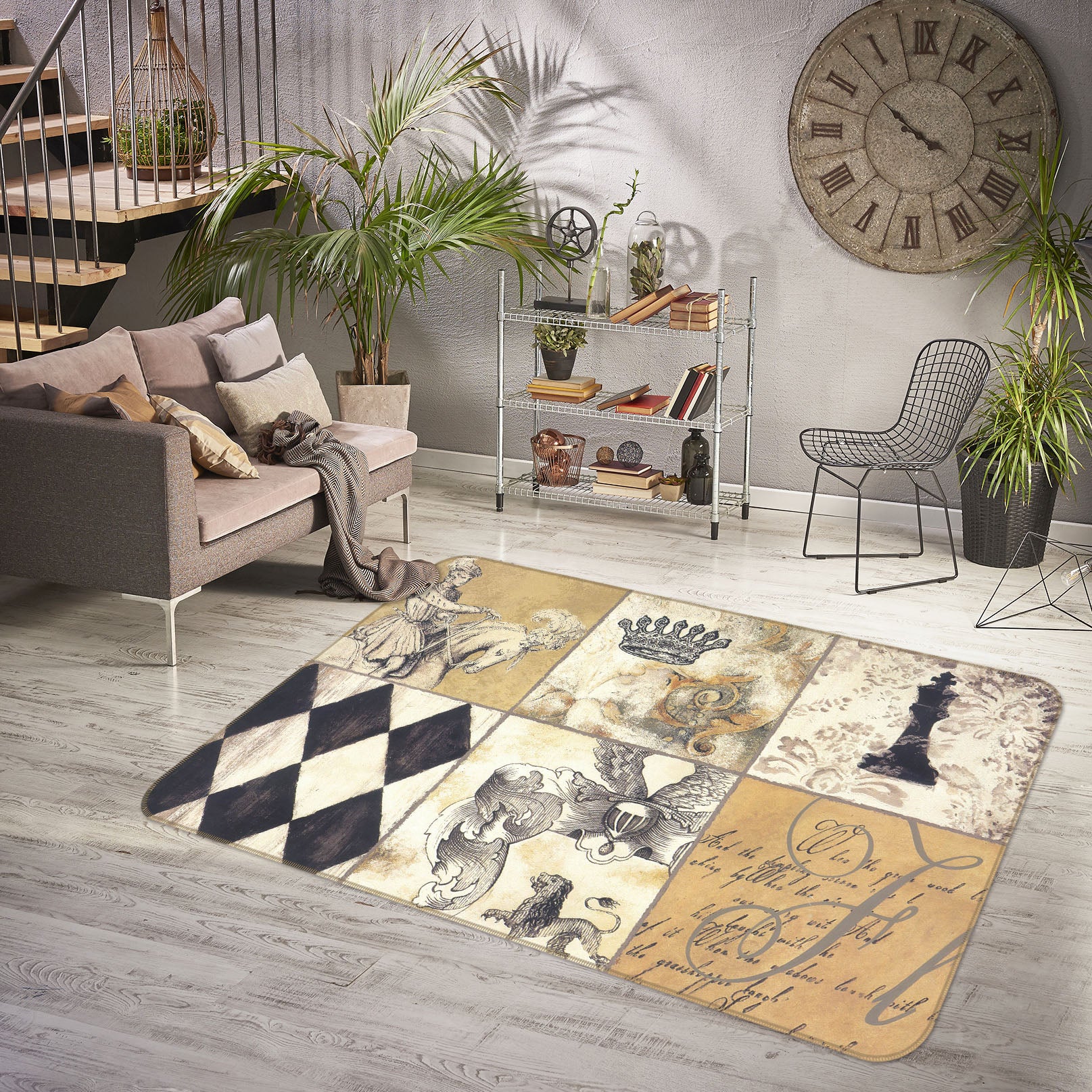 3D Piece Pattern 32051 Non Slip Rug Mat