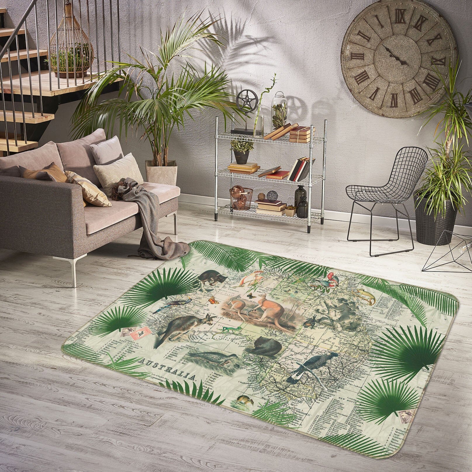 3D Kangaroo Home 1001 Andrea haase Rug Non Slip Rug Mat Mat AJ Creativity Home 