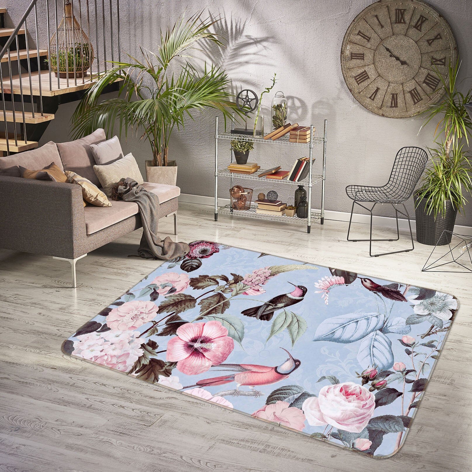 3D Flower Bird 1022 Andrea haase Rug Non Slip Rug Mat Mat AJ Creativity Home 