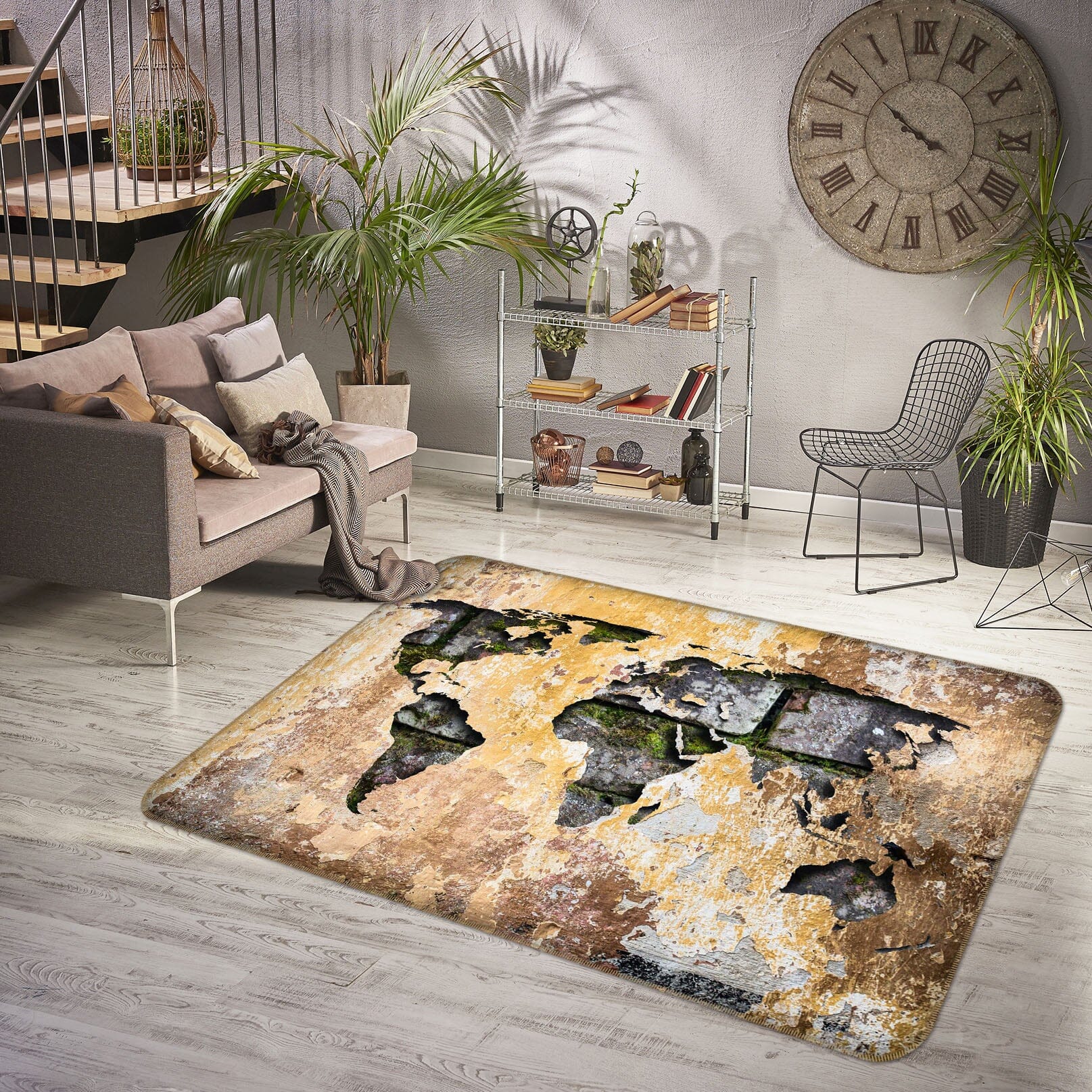 3D Abstract Art 266 World Map Non Slip Rug Mat Mat AJ Creativity Home 