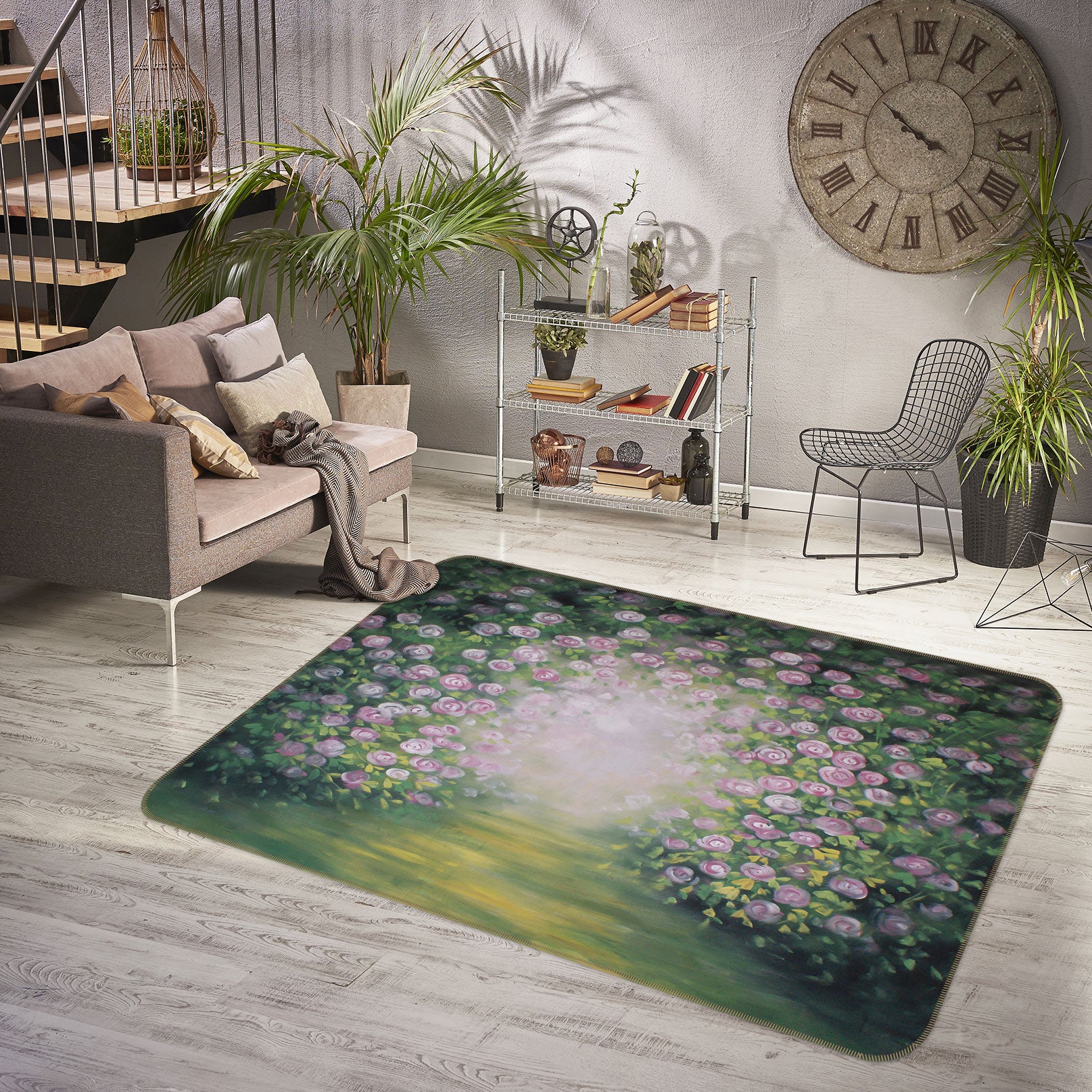 3D Flower Bush 75199 Non Slip Rug Mat